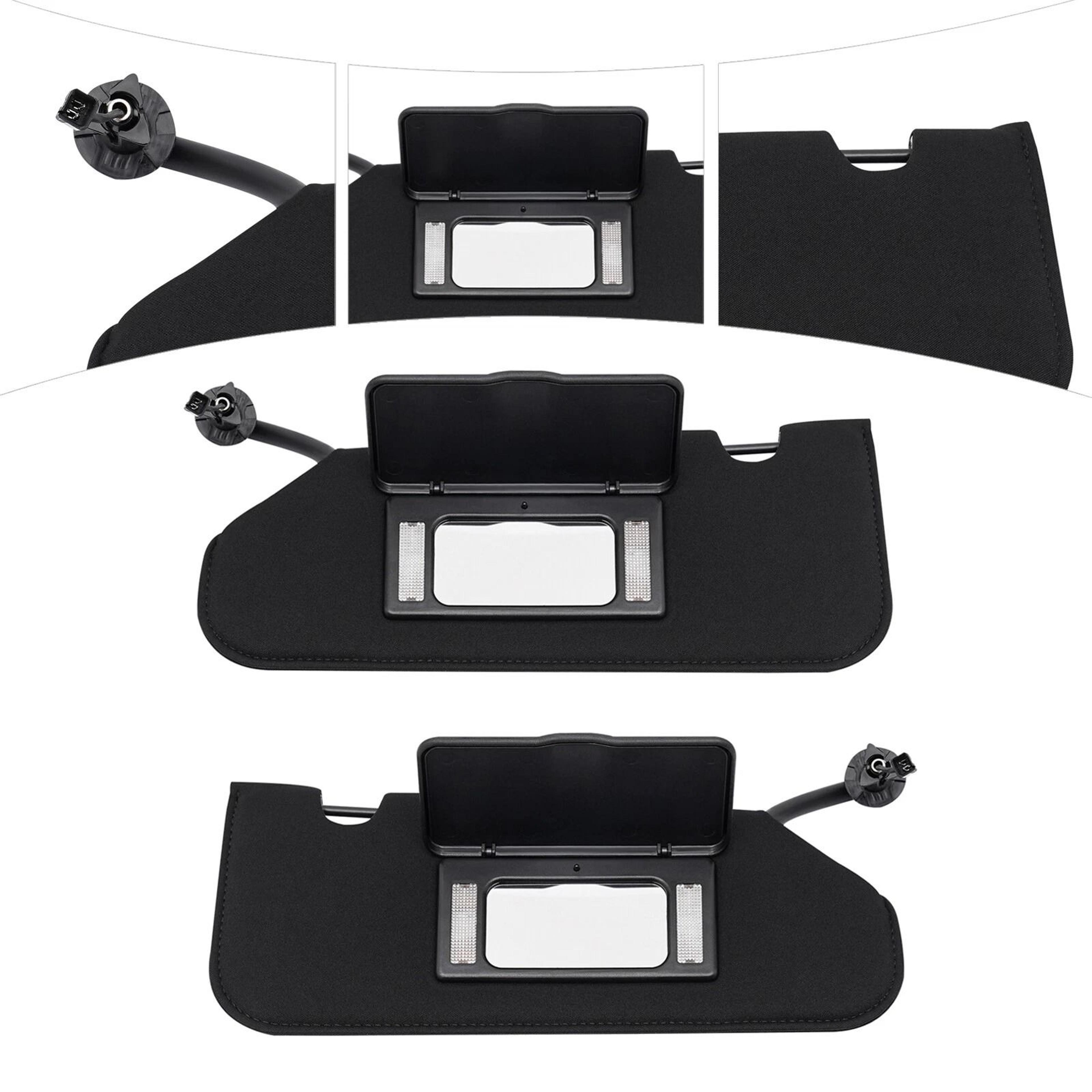 Chevrolet C6 Corvette Sun Visor Replacement Set With LED Lights Driver  Passenger Fit 18