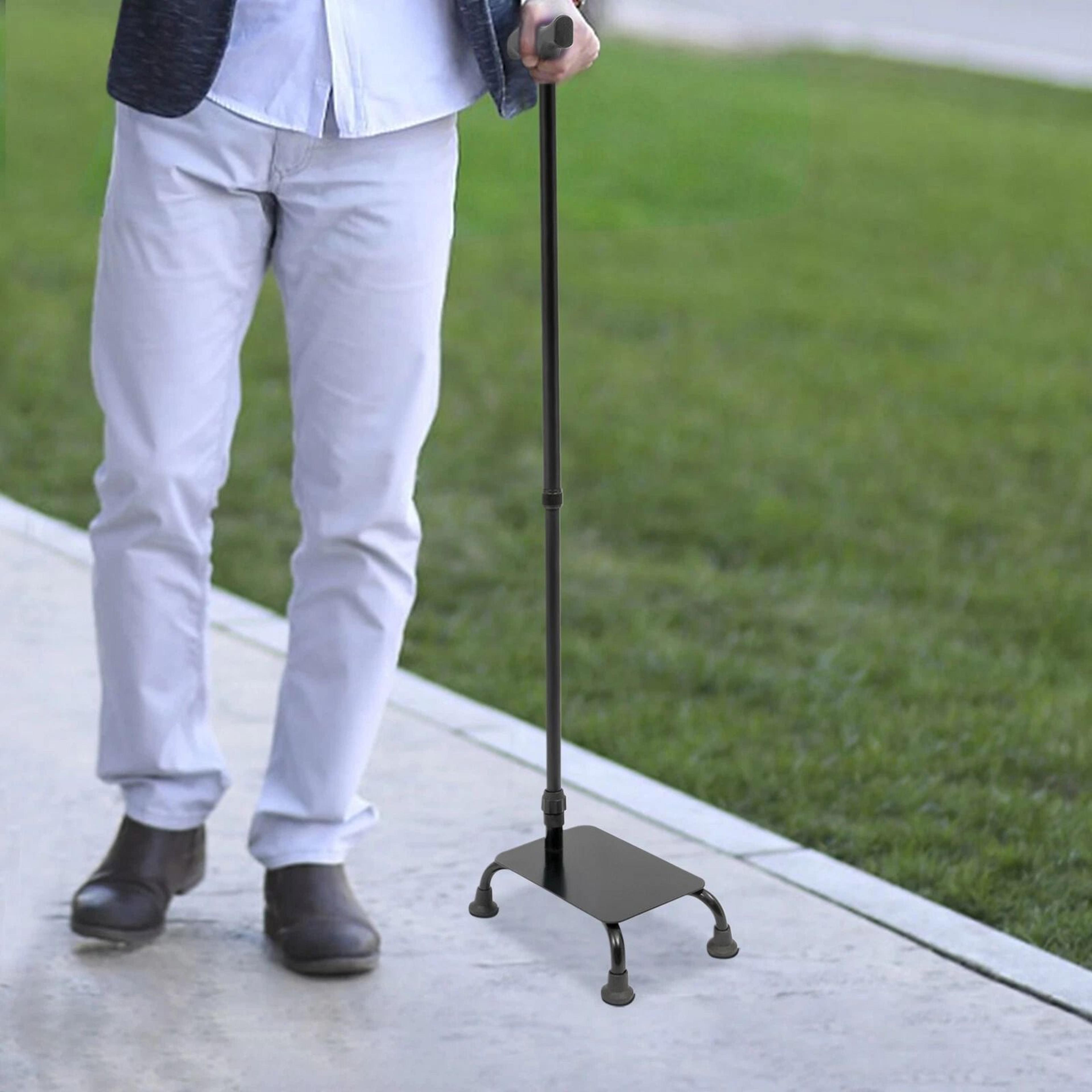 adjustable stair climbing cane 4 leg walking aid for seniors