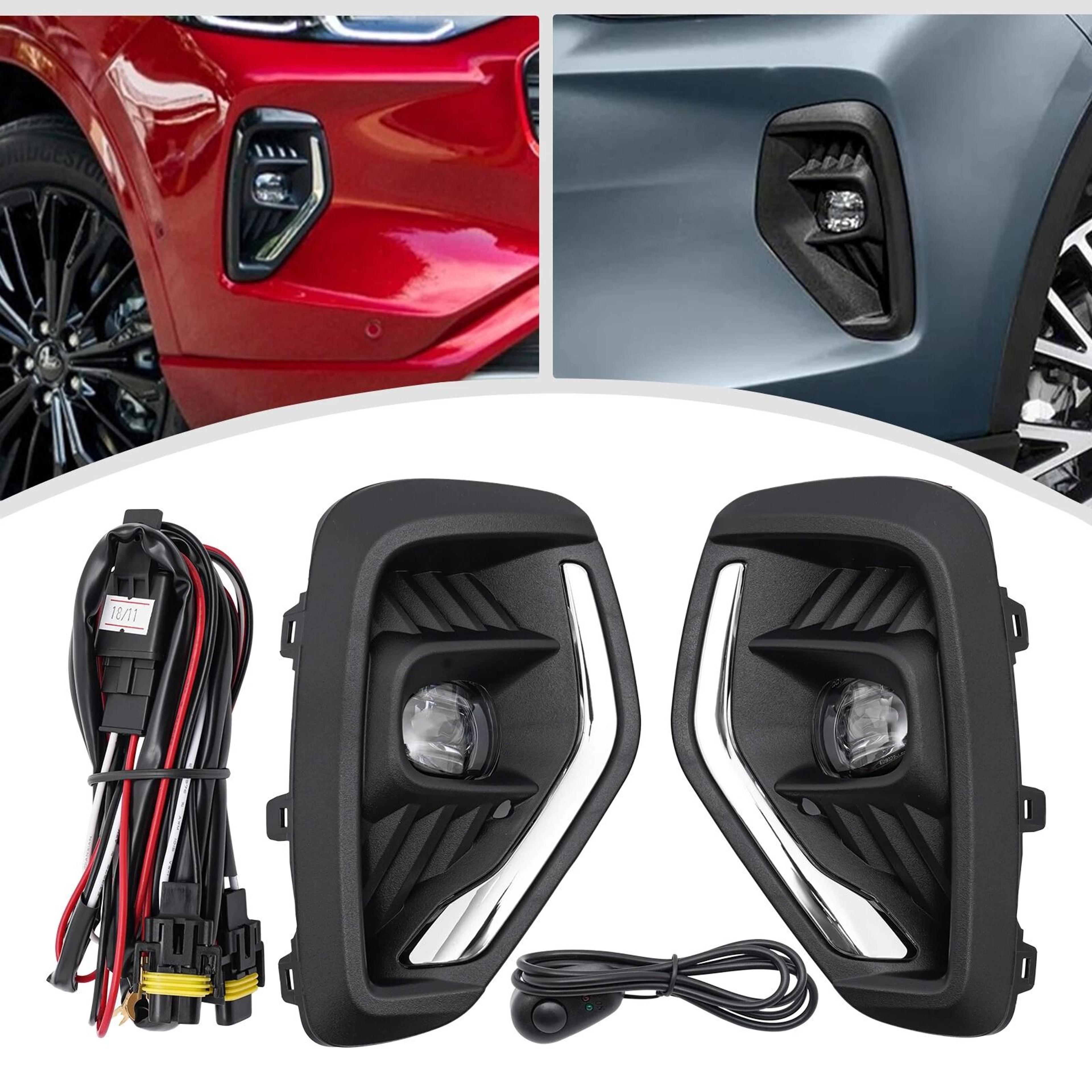 ford escape fog lights led front bumper fog lamp kit with cover and wire harness