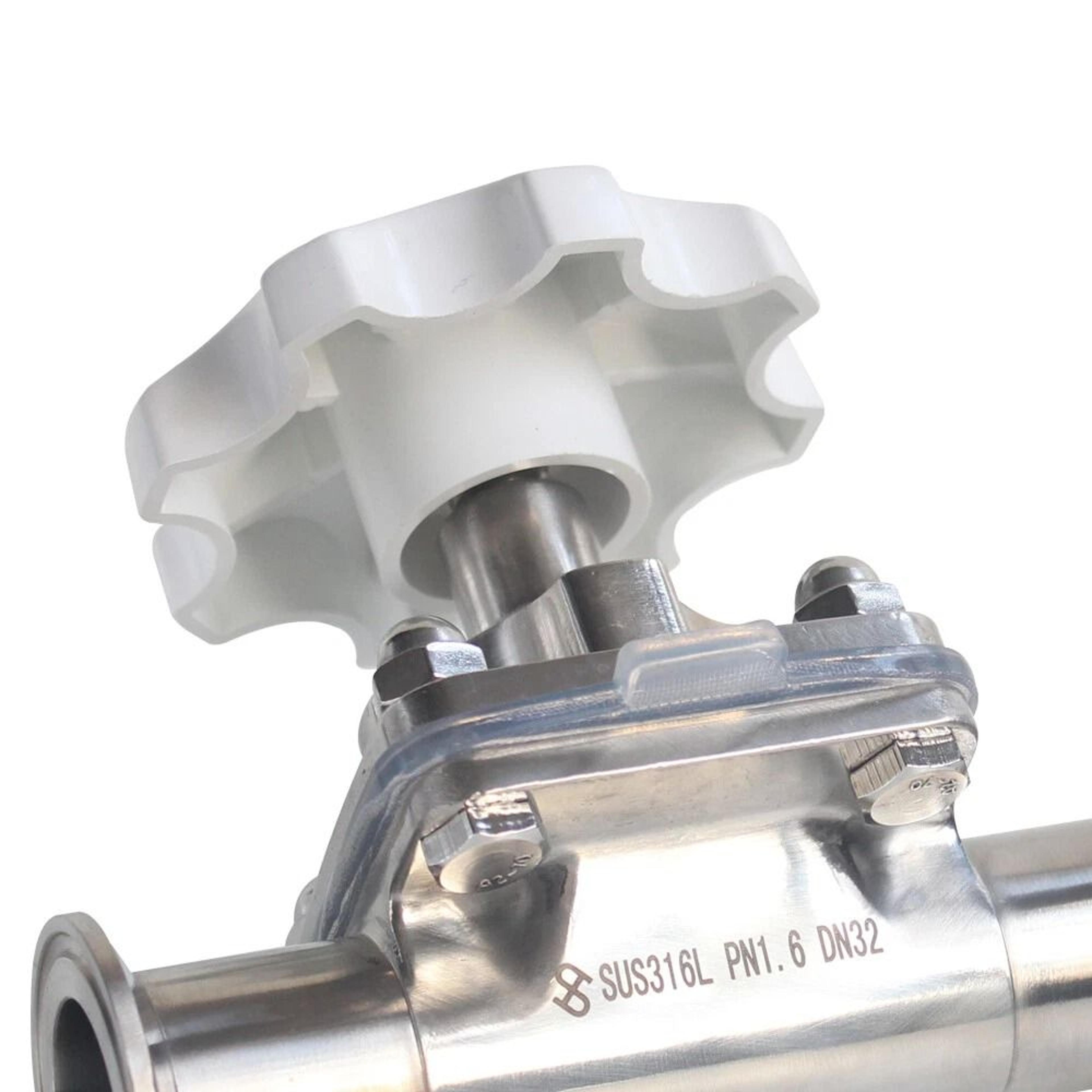Tri Clamp Stainless Steel Sanitary Diaphragm Valve For Water Oil Flow Control 2