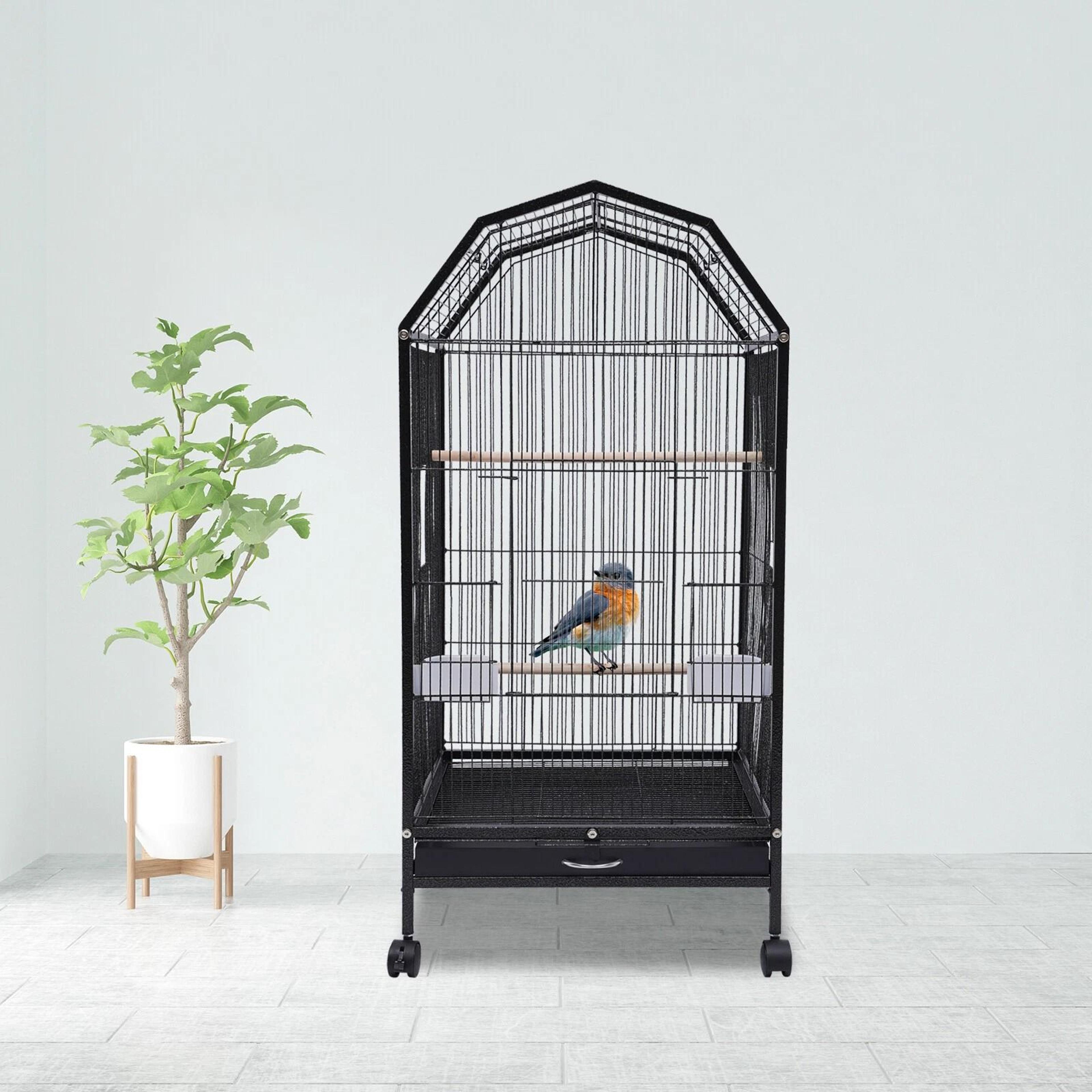 Large Bird Cage With Stand For Cockatiels Parakeets Finches 16