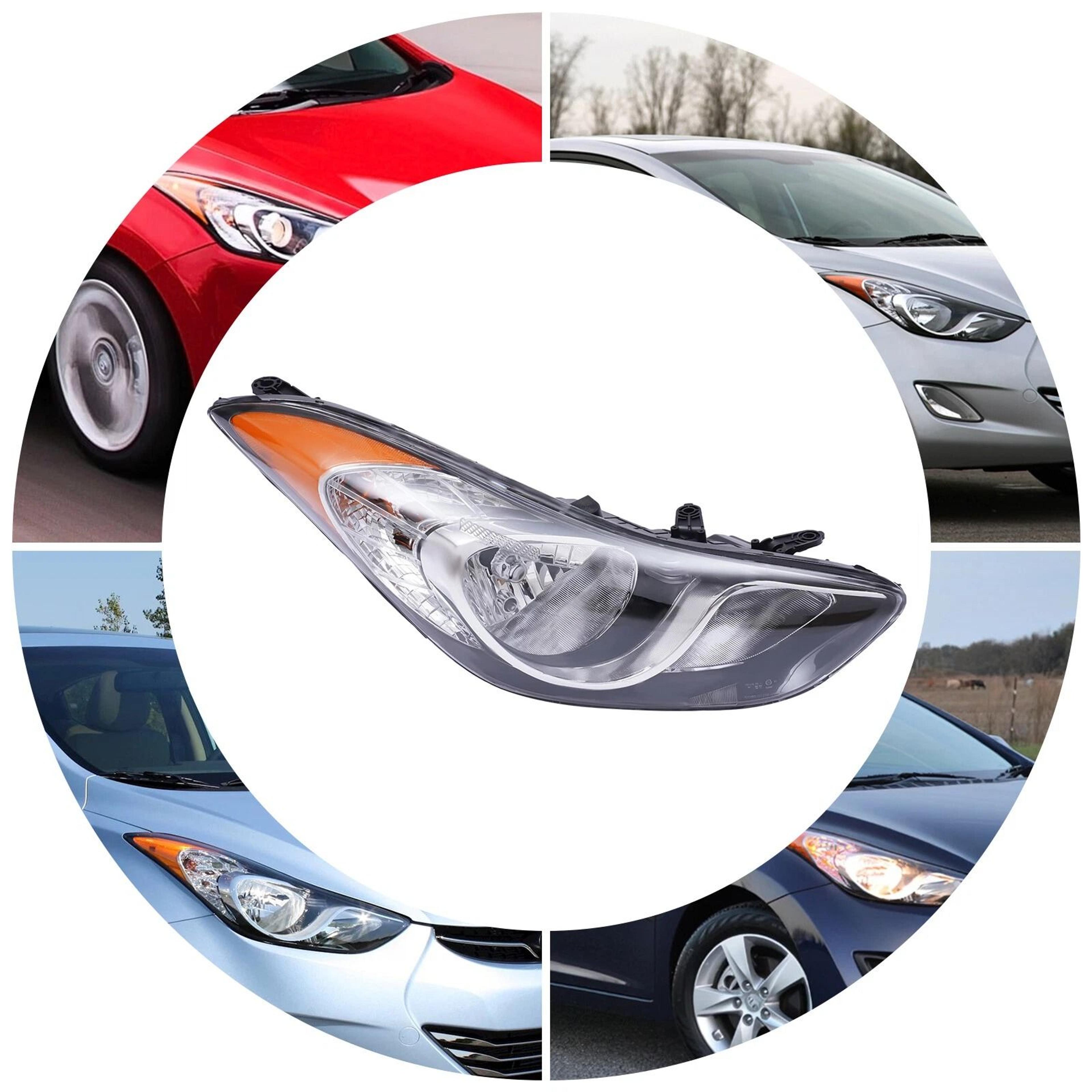 Hyundai Elantra Passenger Side Headlight Assembly Sedan 6