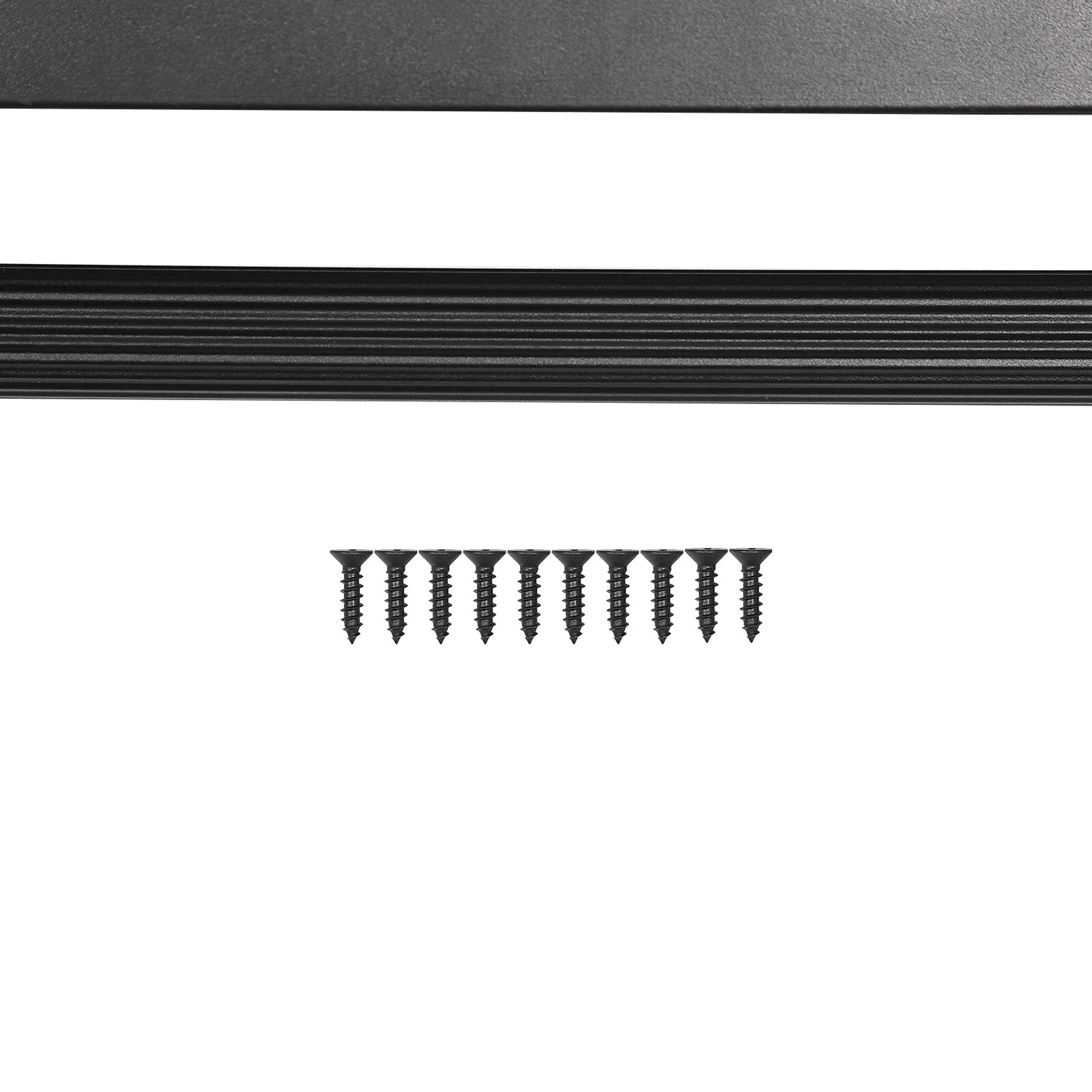 Adjustable Pull Out Closet Rod Black Wardrobe Clothes Hanger Rail 7