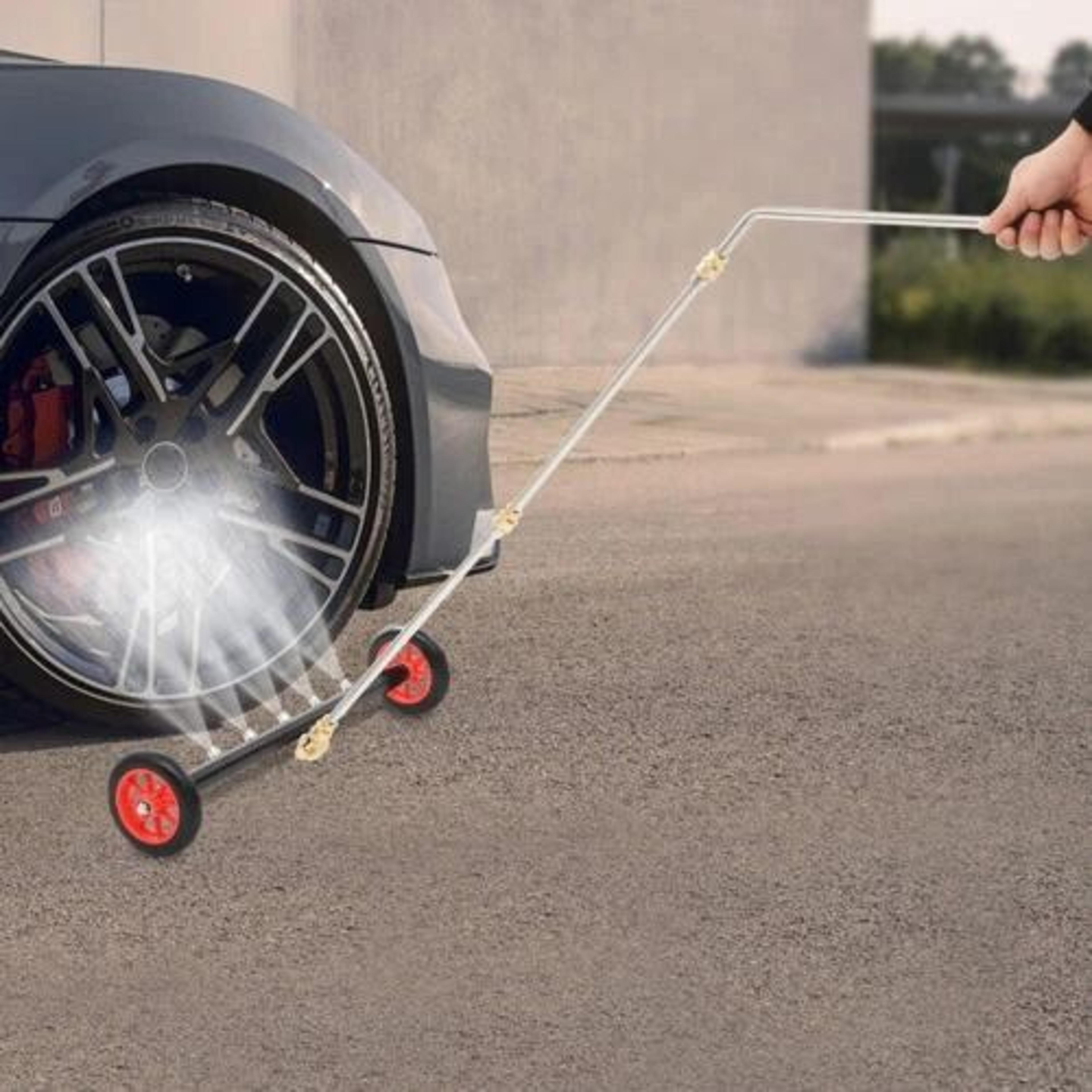 2 in 1 undercarriage pressure washer attachment and water broom