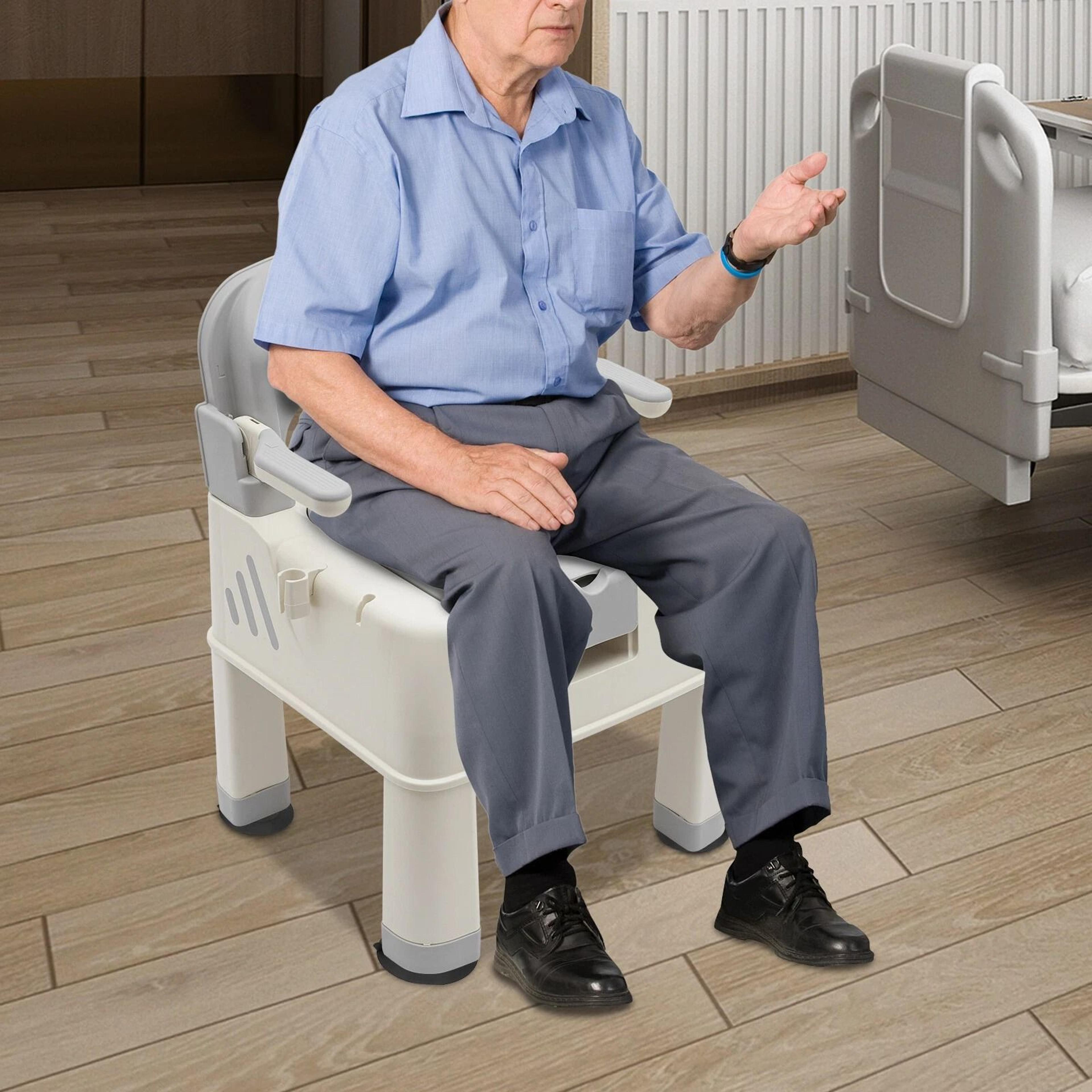 Modern Shower Chair Commode Bathroom Safety Seat 8