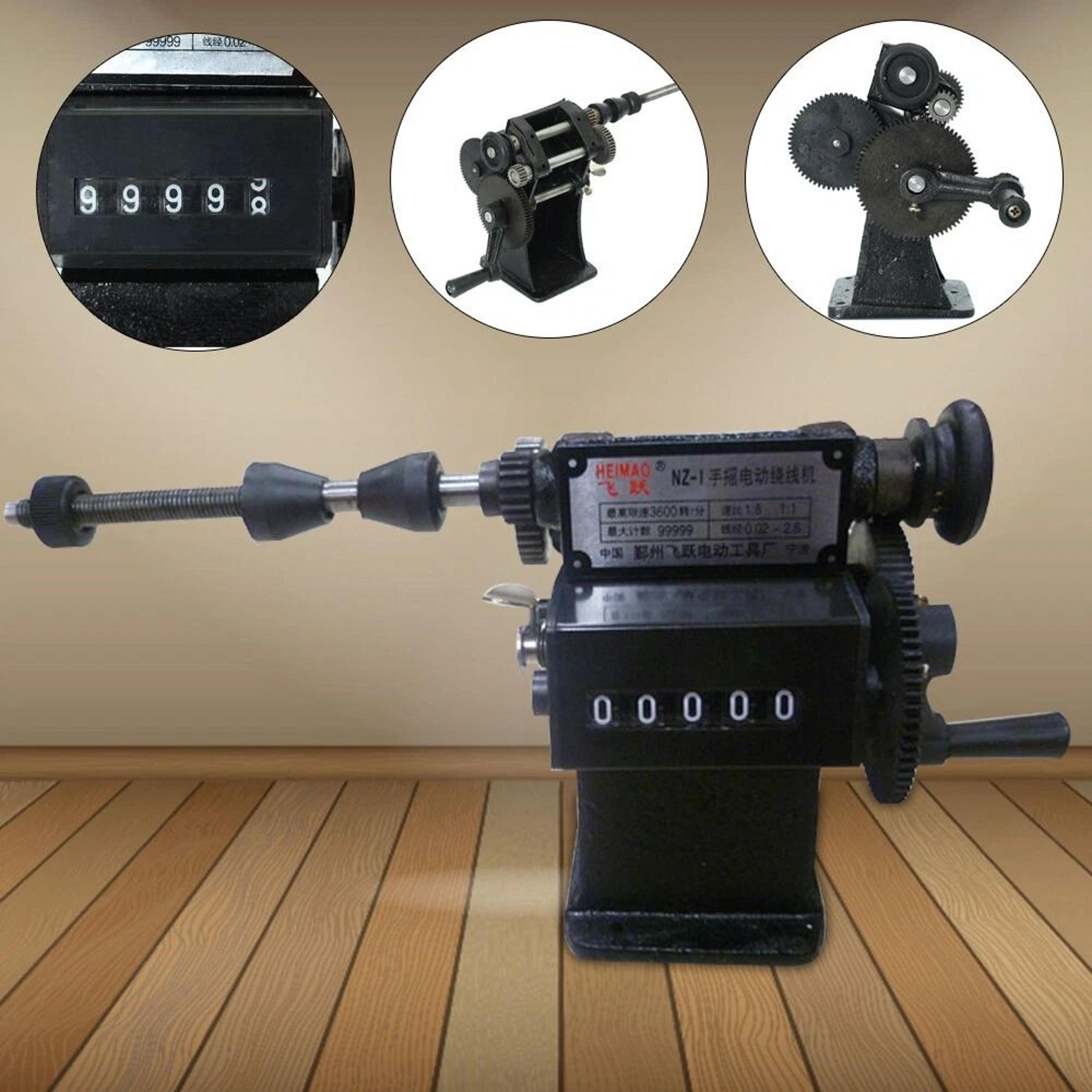 manual coil winding machine with counter for motor and spring winding