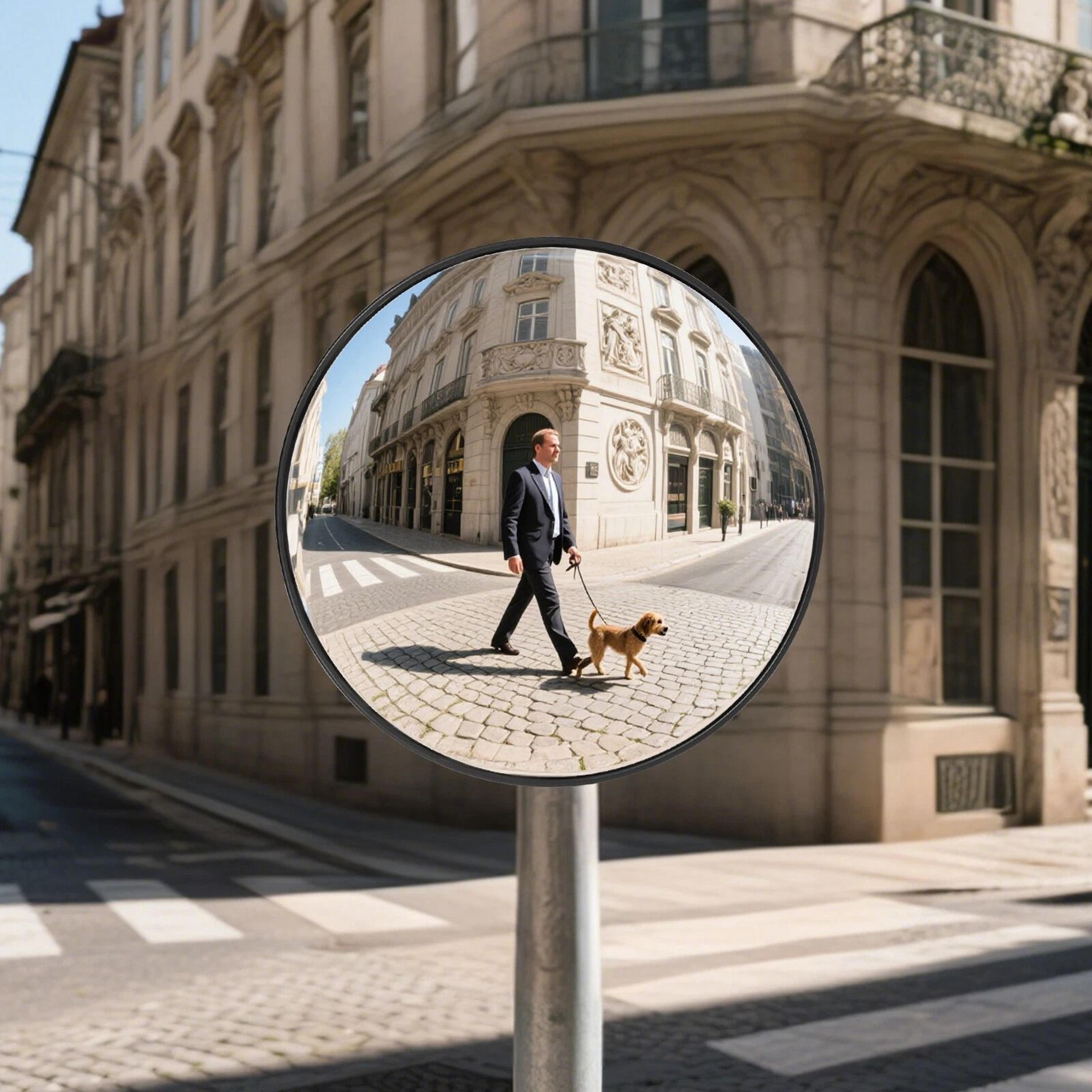 convex driveway mirror wide angle outdoor blind spot safety mirror