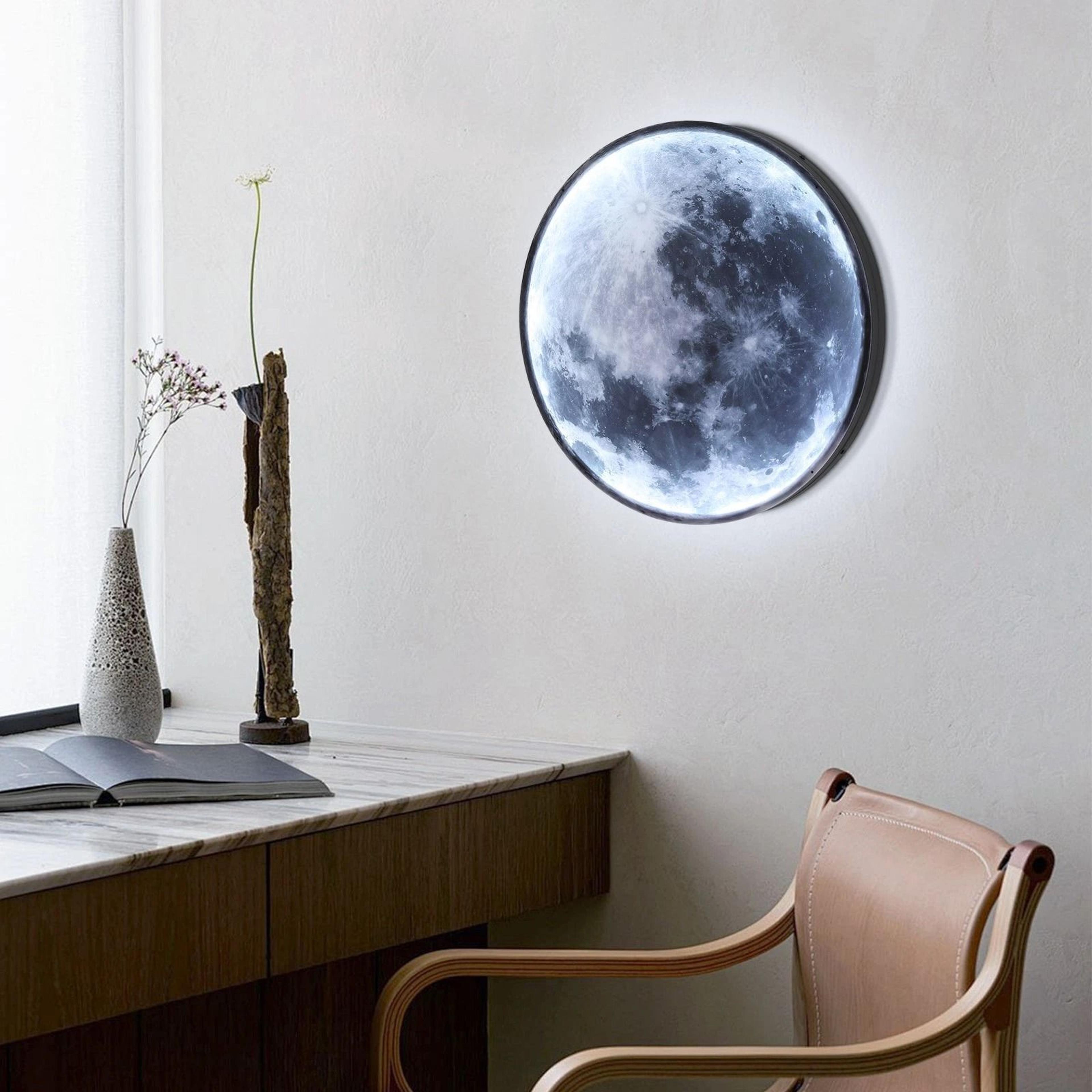 dimmable led moon wall lamp modern wall sconce for bedroom and living rooms