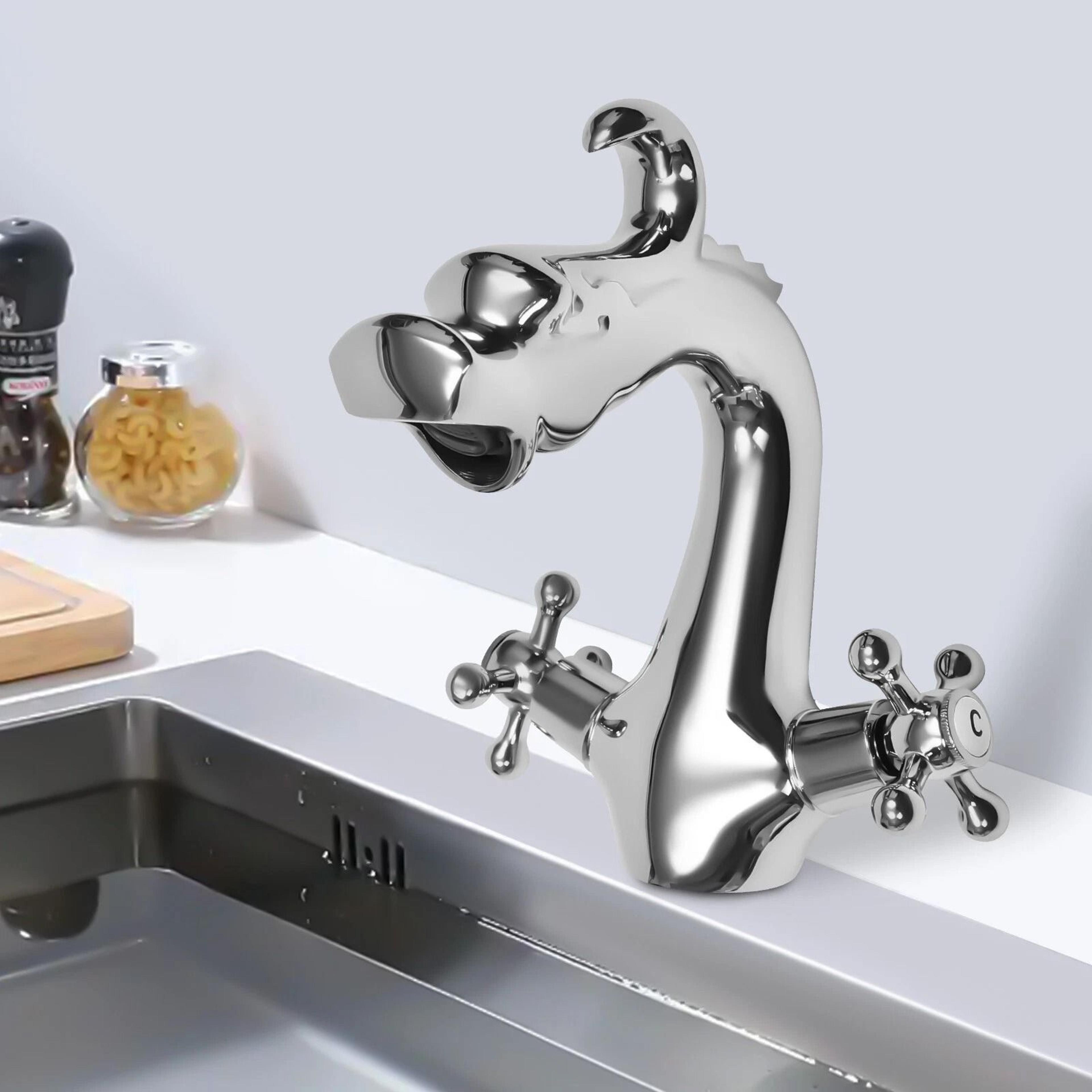 silver dragon two handle bathroom sink faucet for single hole deck mount vanity