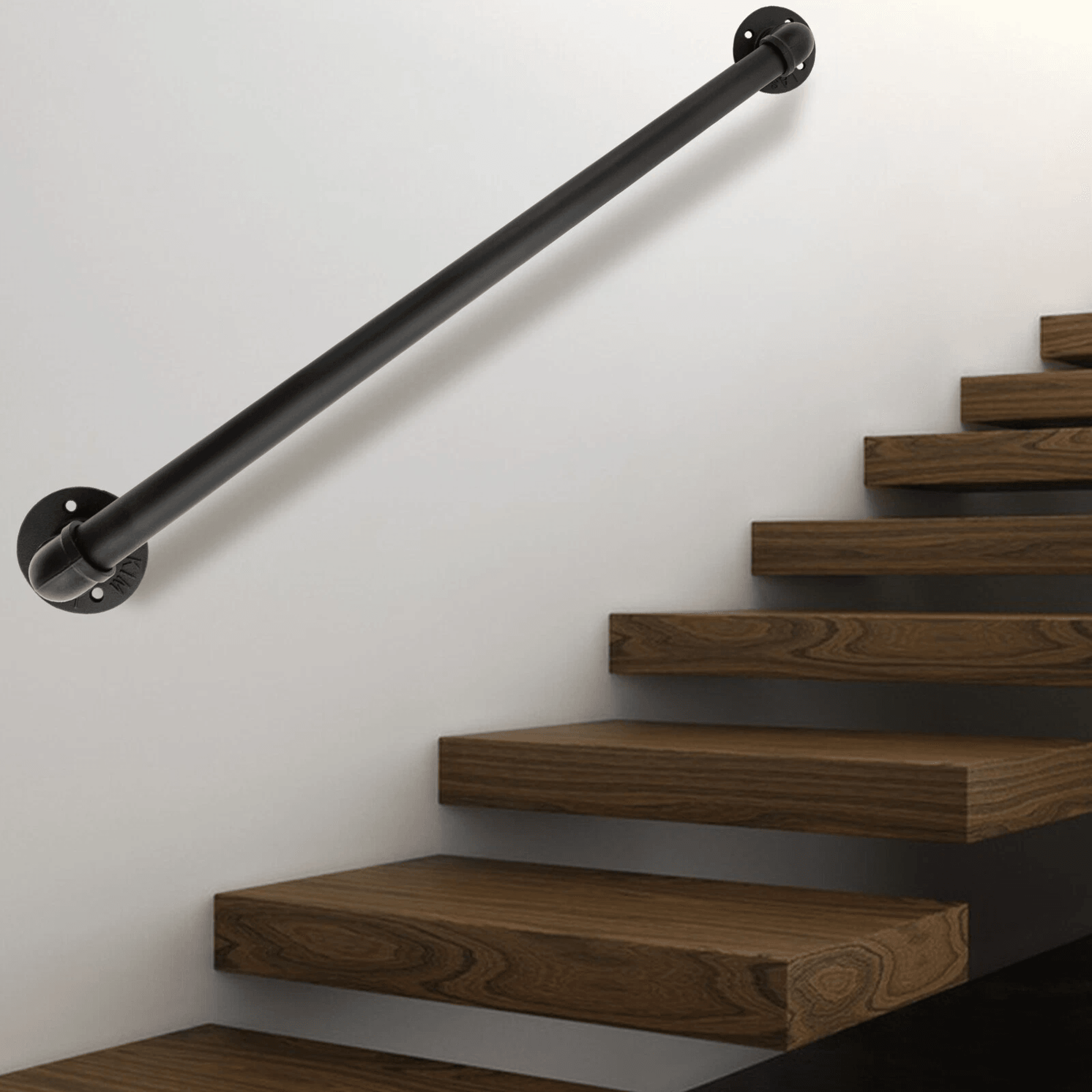 wall mounted metal stair railing for indoor outdoor steps