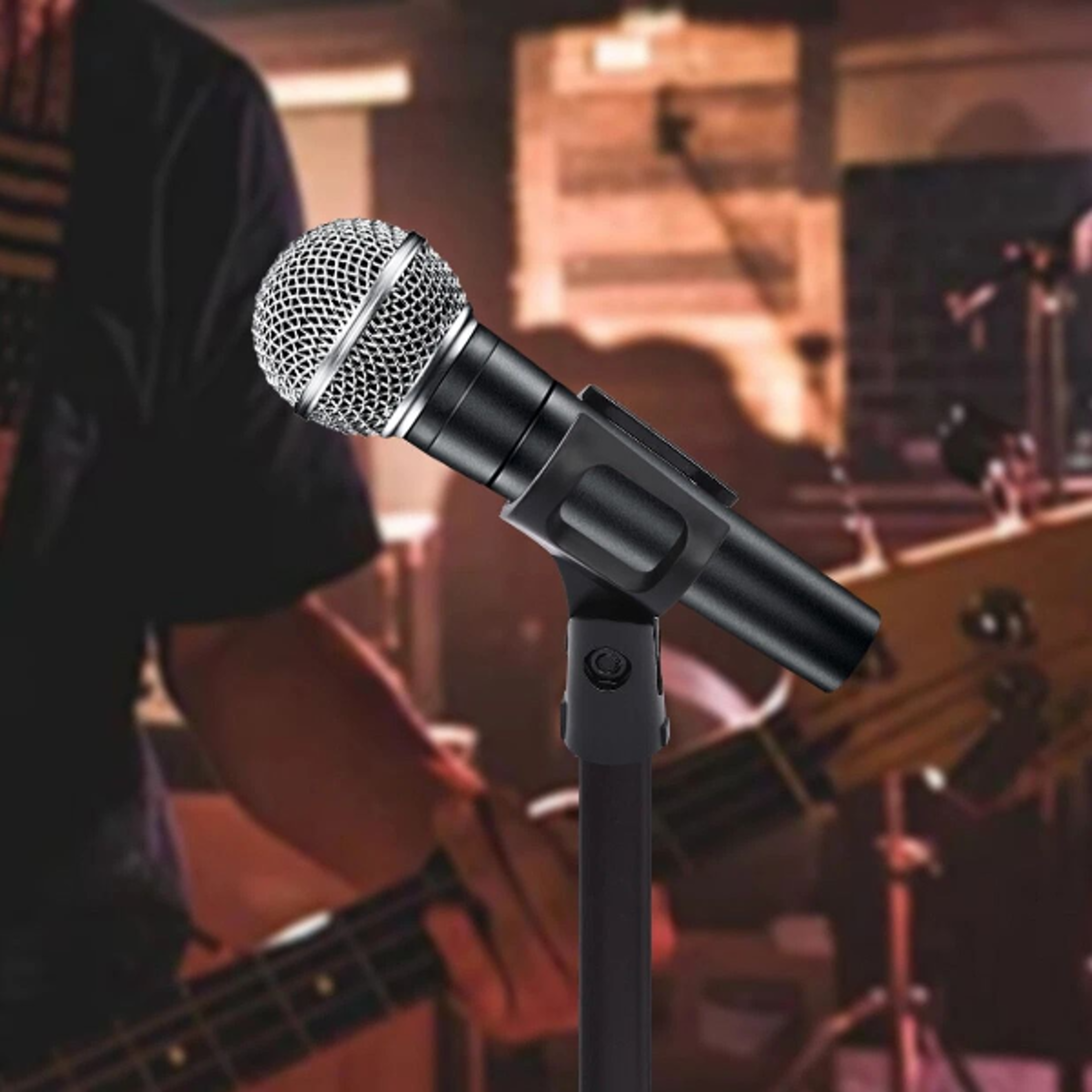 universal 180° microphone clips adjustable mic stand holder for wired and wireless mics