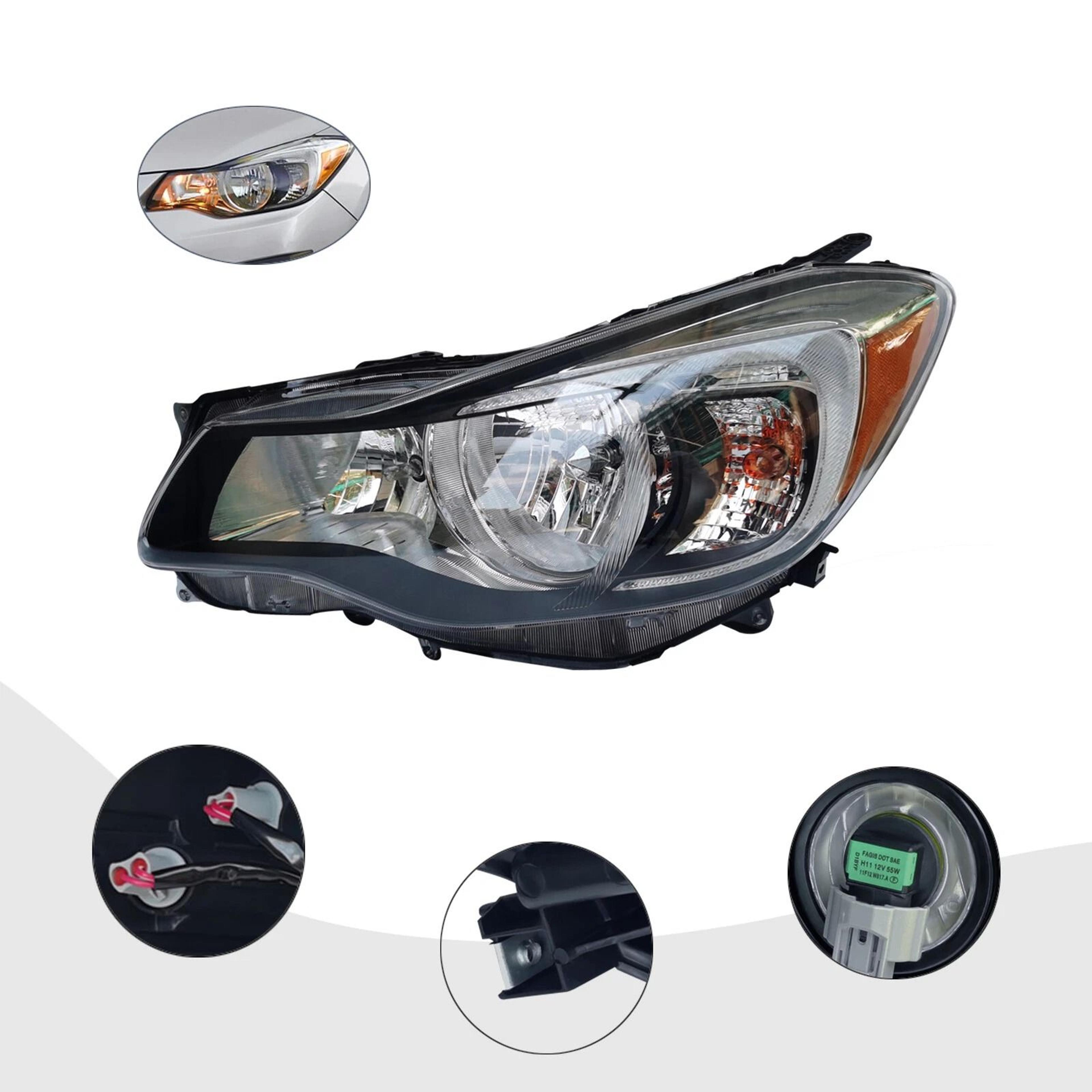 Subaru Impreza Driver Side Halogen Headlight Assembly 3
