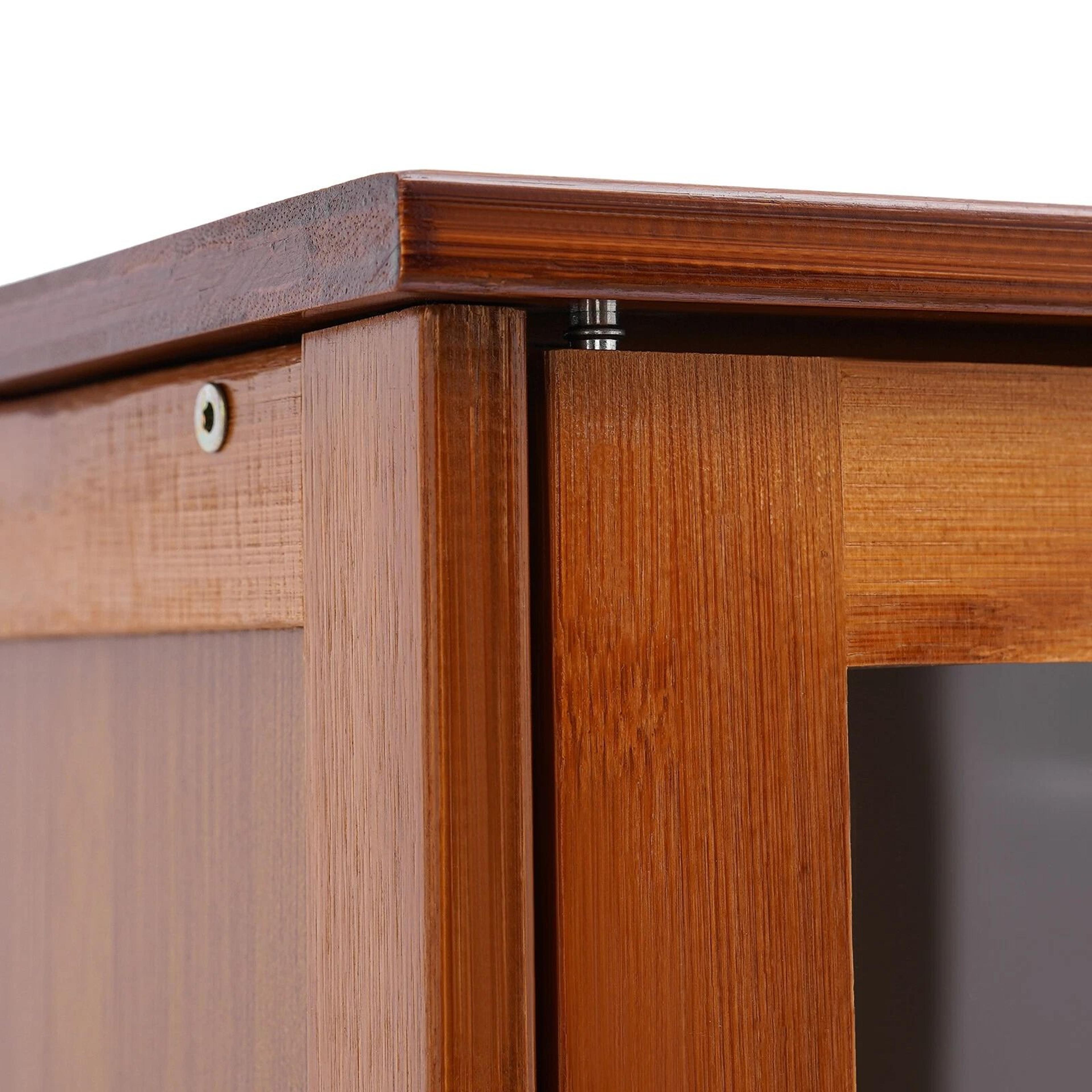 Bamboo Storage Cabinet With Drawers Freestanding Bathroom Organizer Cupboard 2