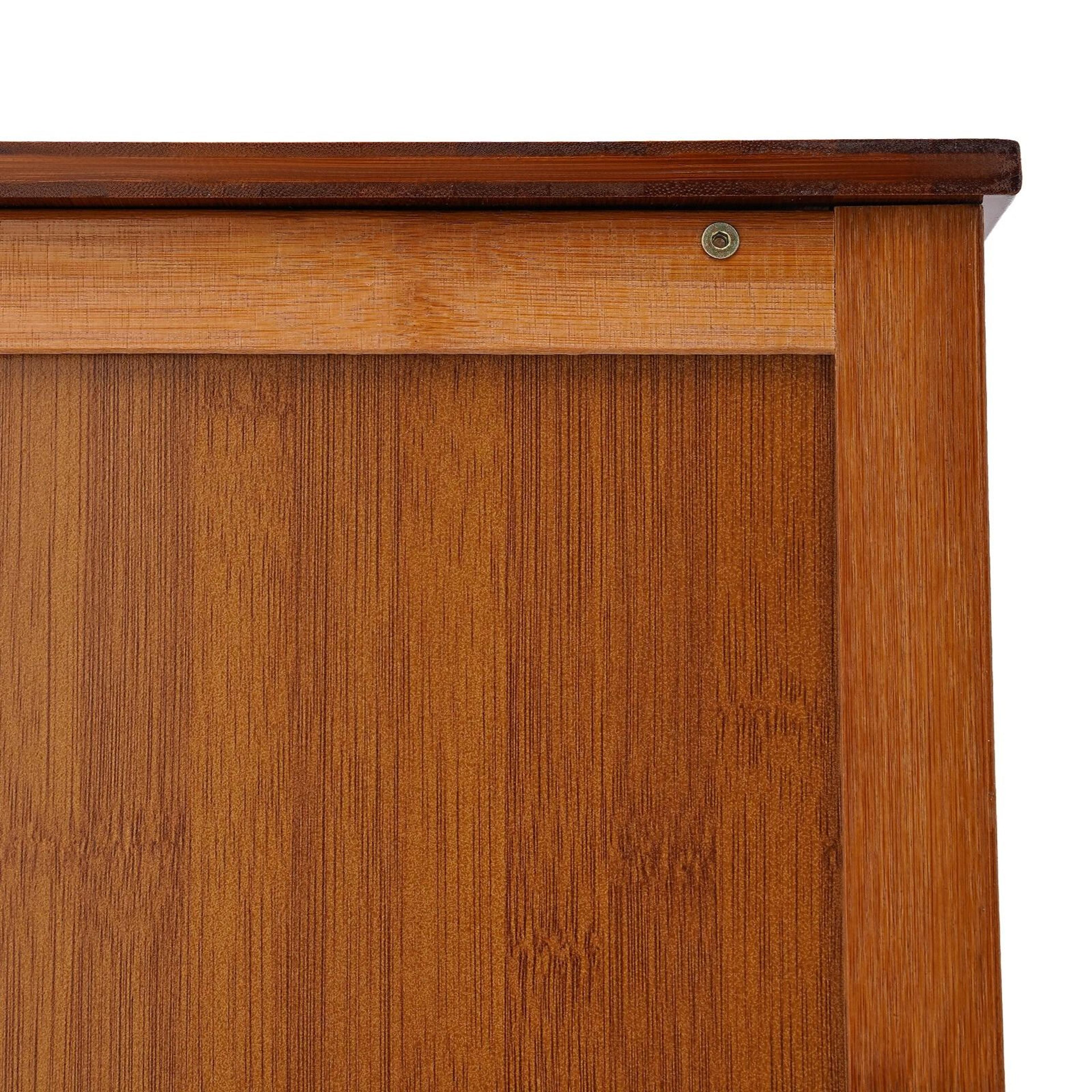 Bamboo Storage Cabinet With Drawers Freestanding Bathroom Organizer Cupboard 3