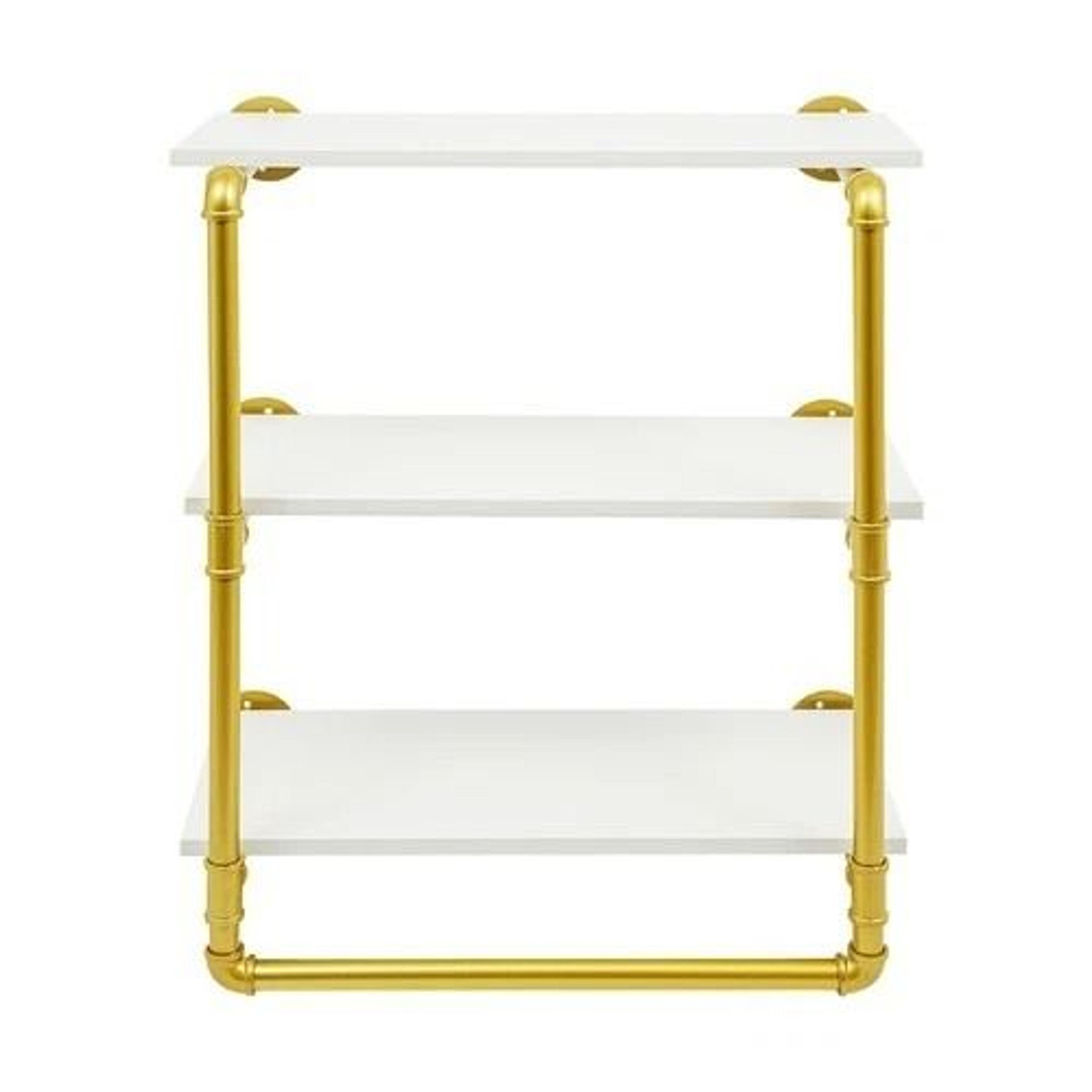 Industrial Pipe Clothing Rack Wall Mounted Clothes Rack With Shelves 12