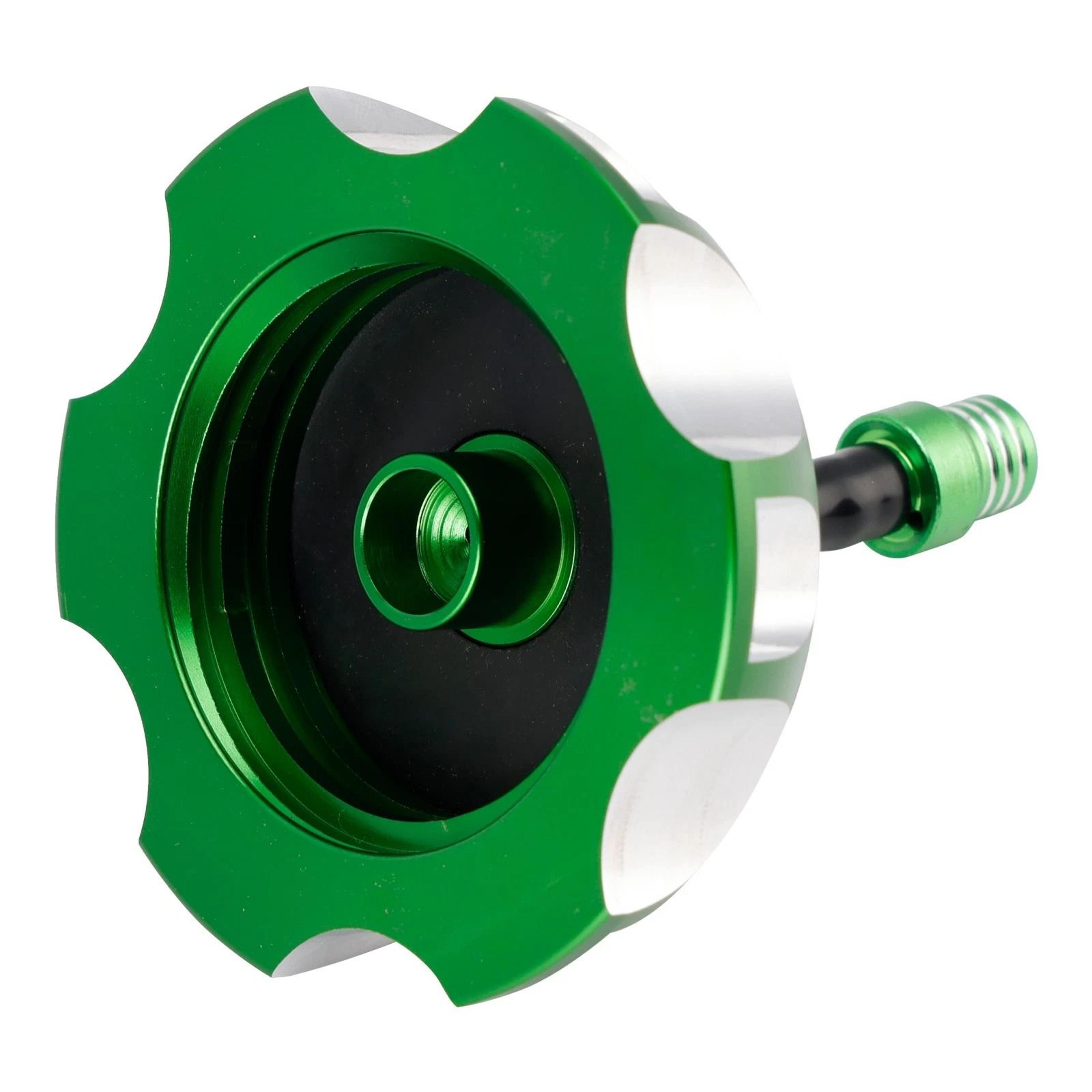 green aluminum vented fuel tank cap for kawasaki