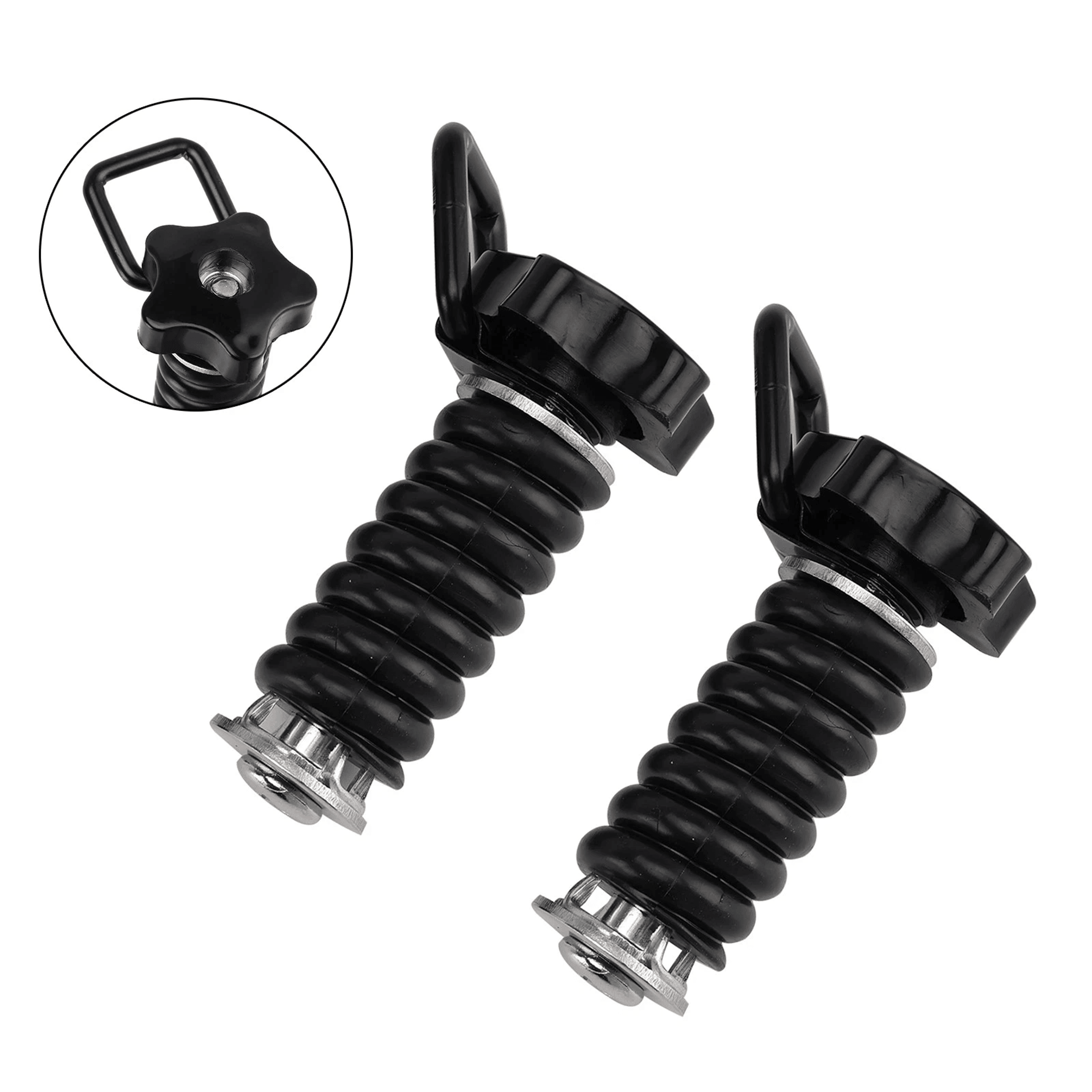 Polaris RZR Tie Down Anchors With D Ring Black UTV Bed Cargo Hooks 7