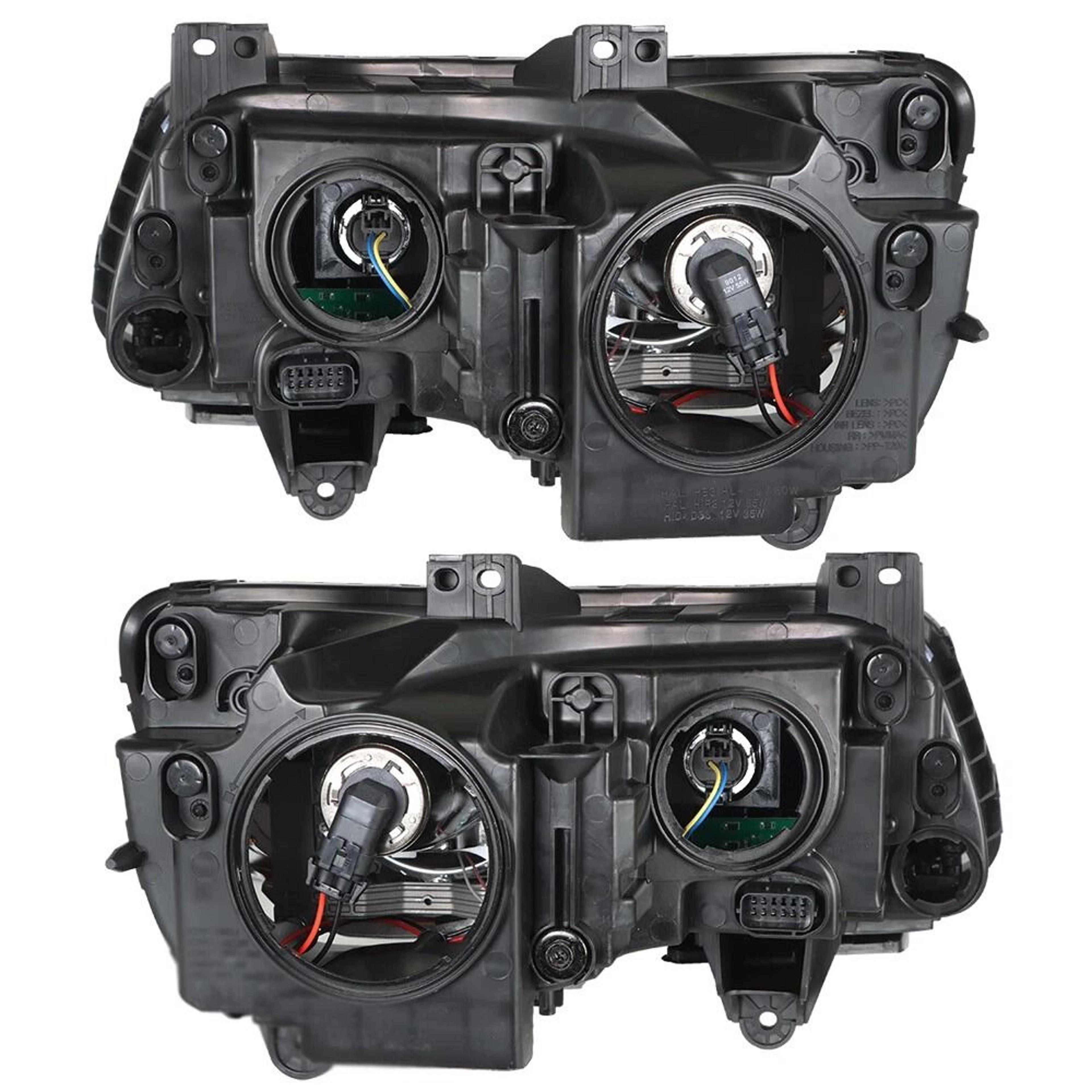 Premium Front Headlight Assembly Pair For Chrysler Direct Replacement Halogen Headlamps 3