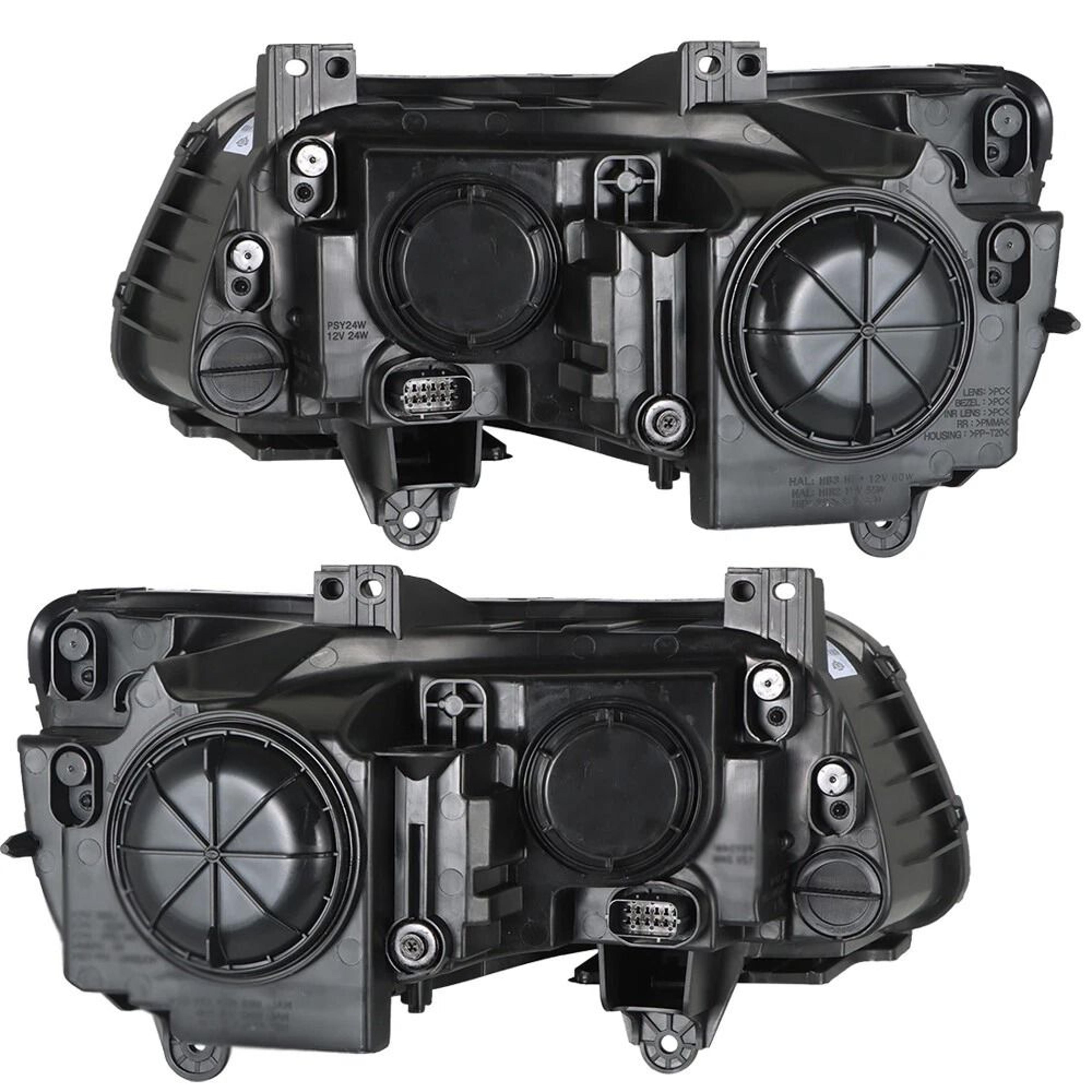 Premium Front Headlight Assembly Pair For Chrysler Direct Replacement Halogen Headlamps 4