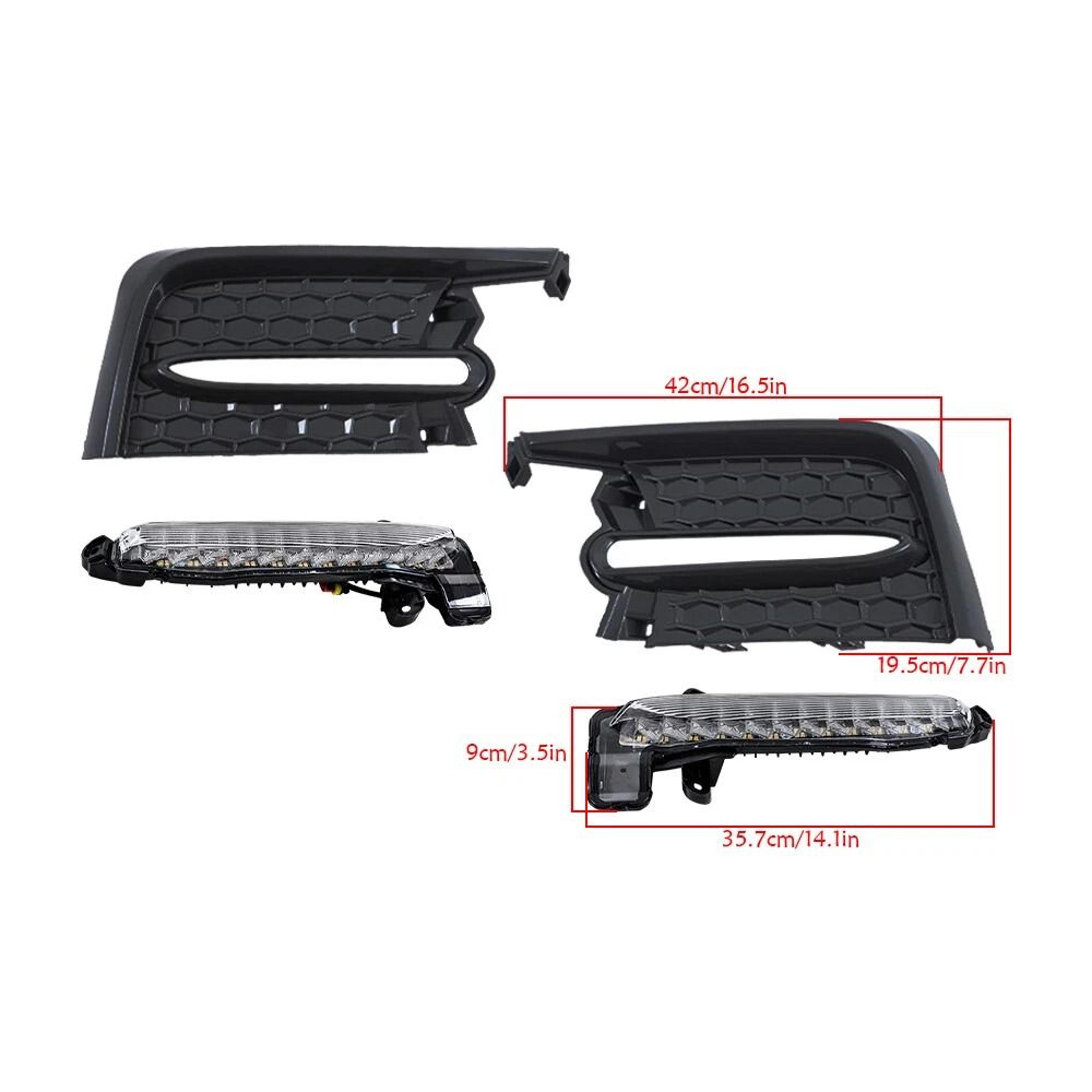 Toyota Corolla SE XSE Front LED DRL Fog Lights Pair High Visibility Upgrade 3