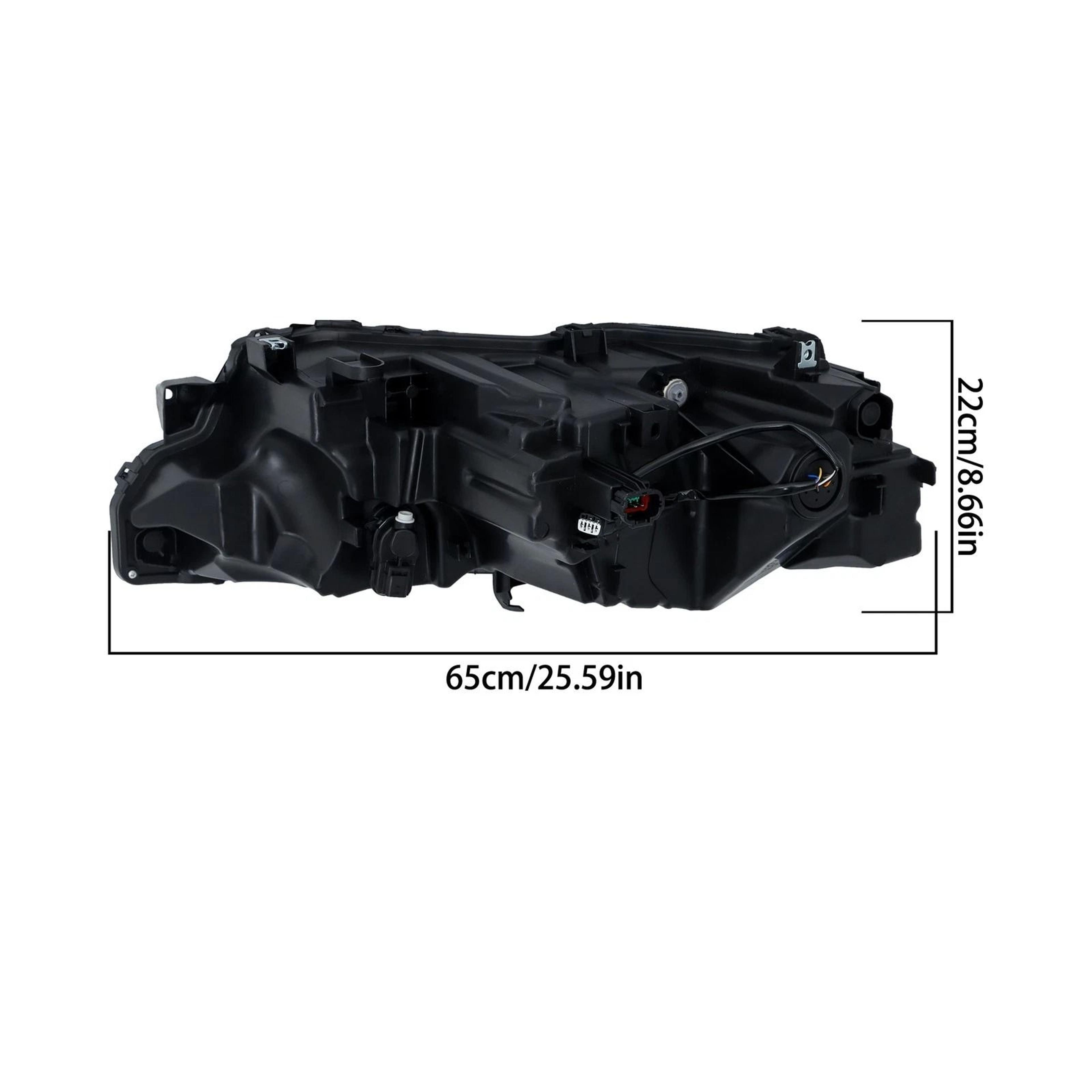 Nissan Rogue S Passenger Side Full LED Headlight Assembly Black Trim 1