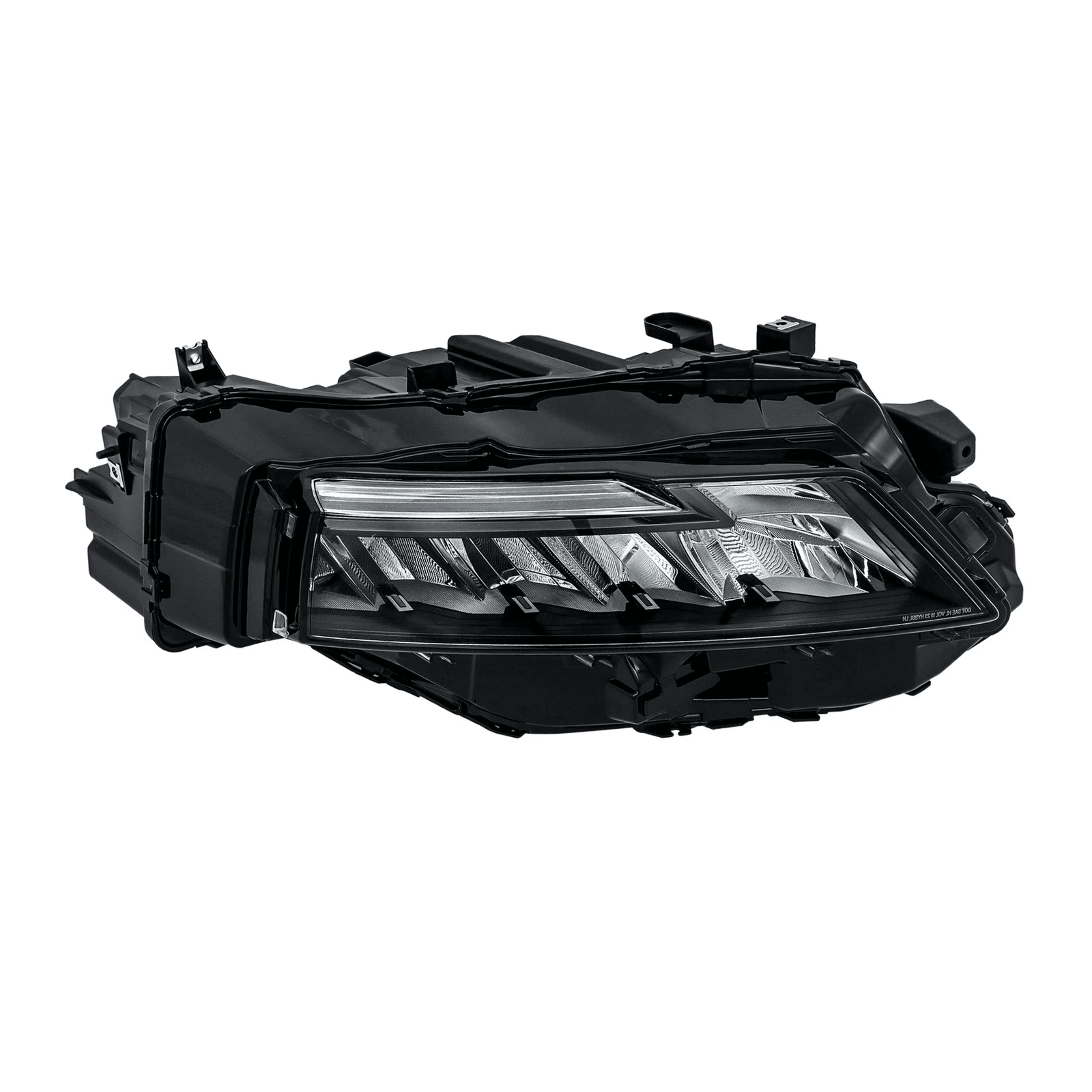 nissan rogue s passenger side full led headlight assembly black trim