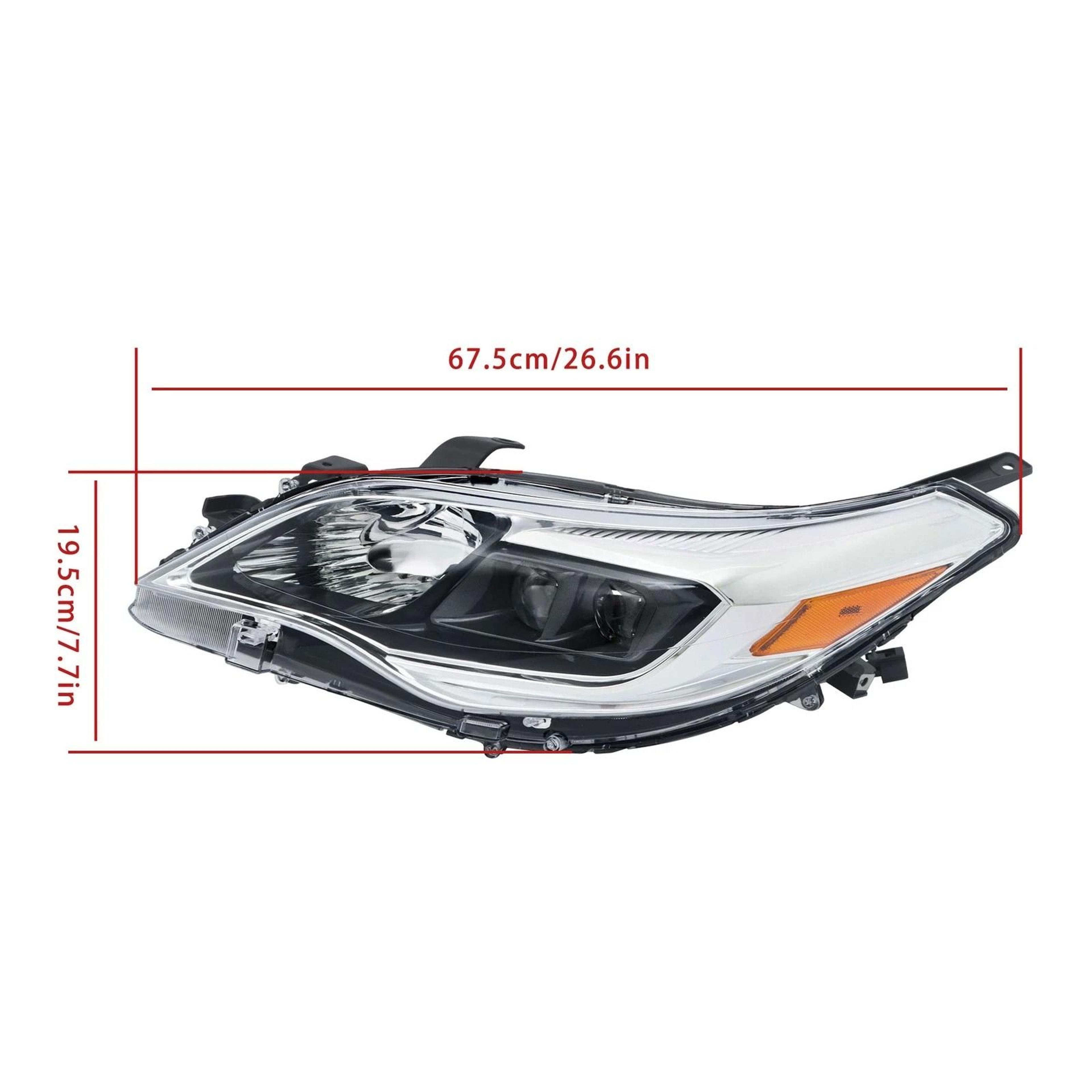Premium Headlight Pair For Toyota Avalon Halogen Projector Black Housing 3