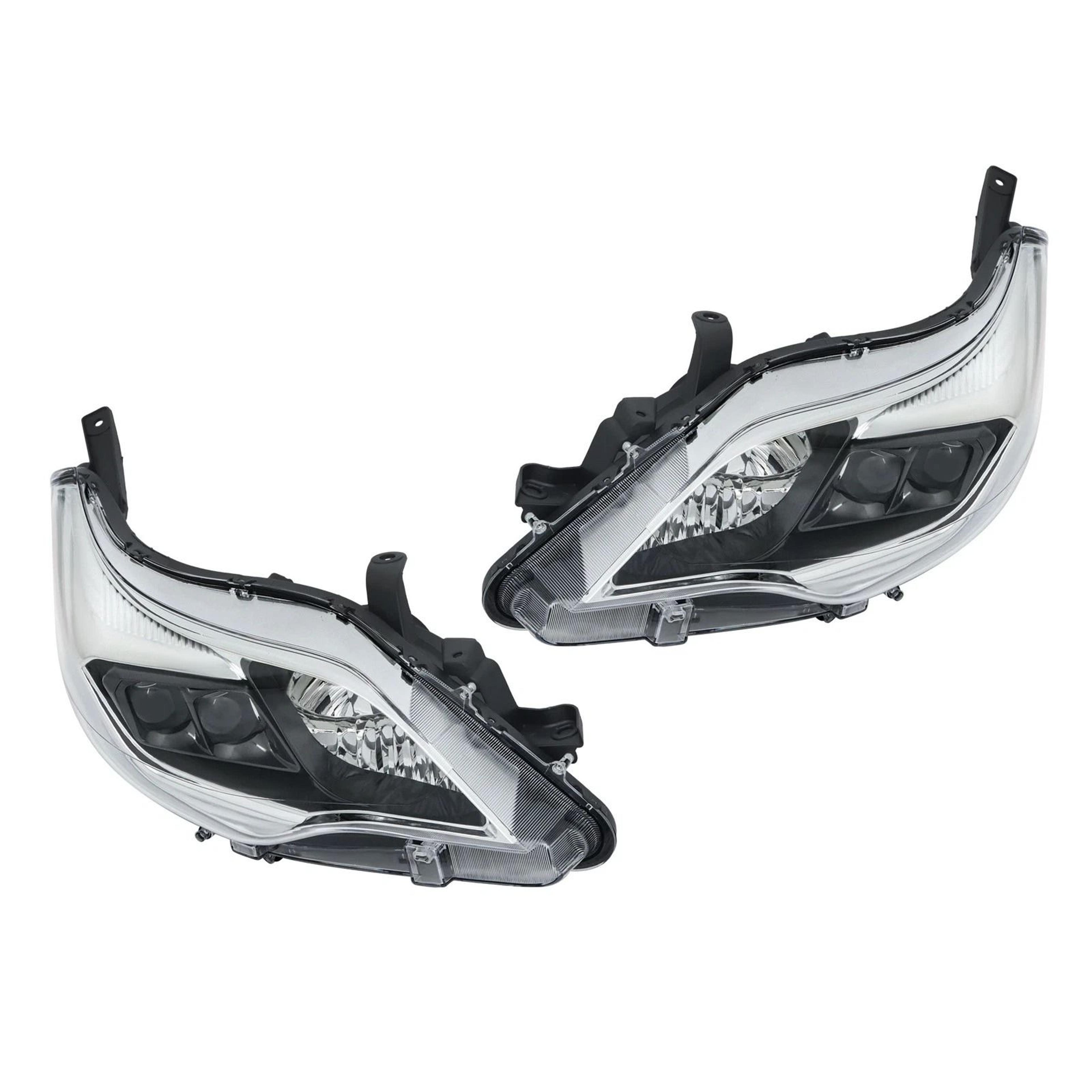 premium headlight pair for toyota avalon halogen projector black housing