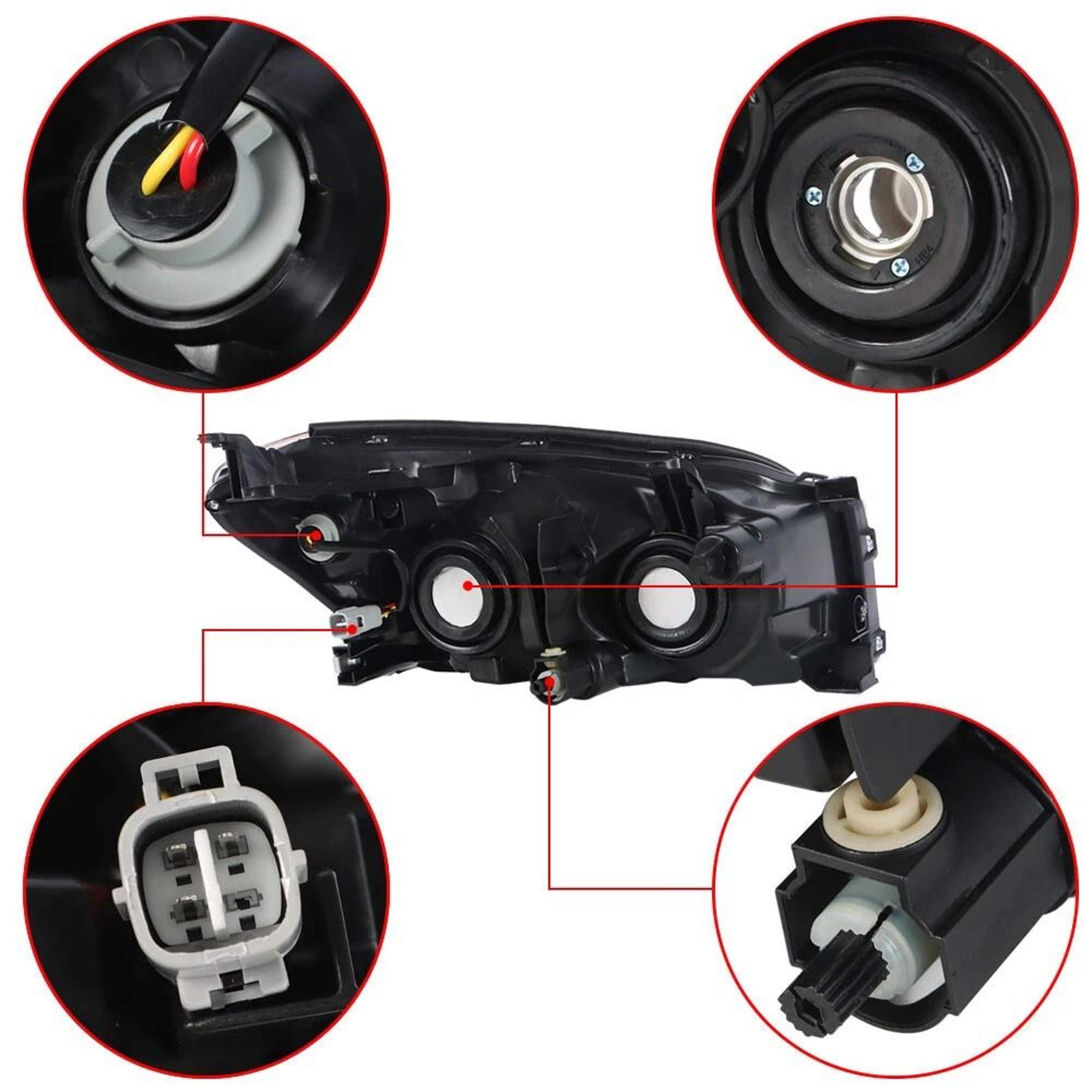 Toyota RAV4 Halogen Headlights Pair Left  Right Replacement Assemblies 2