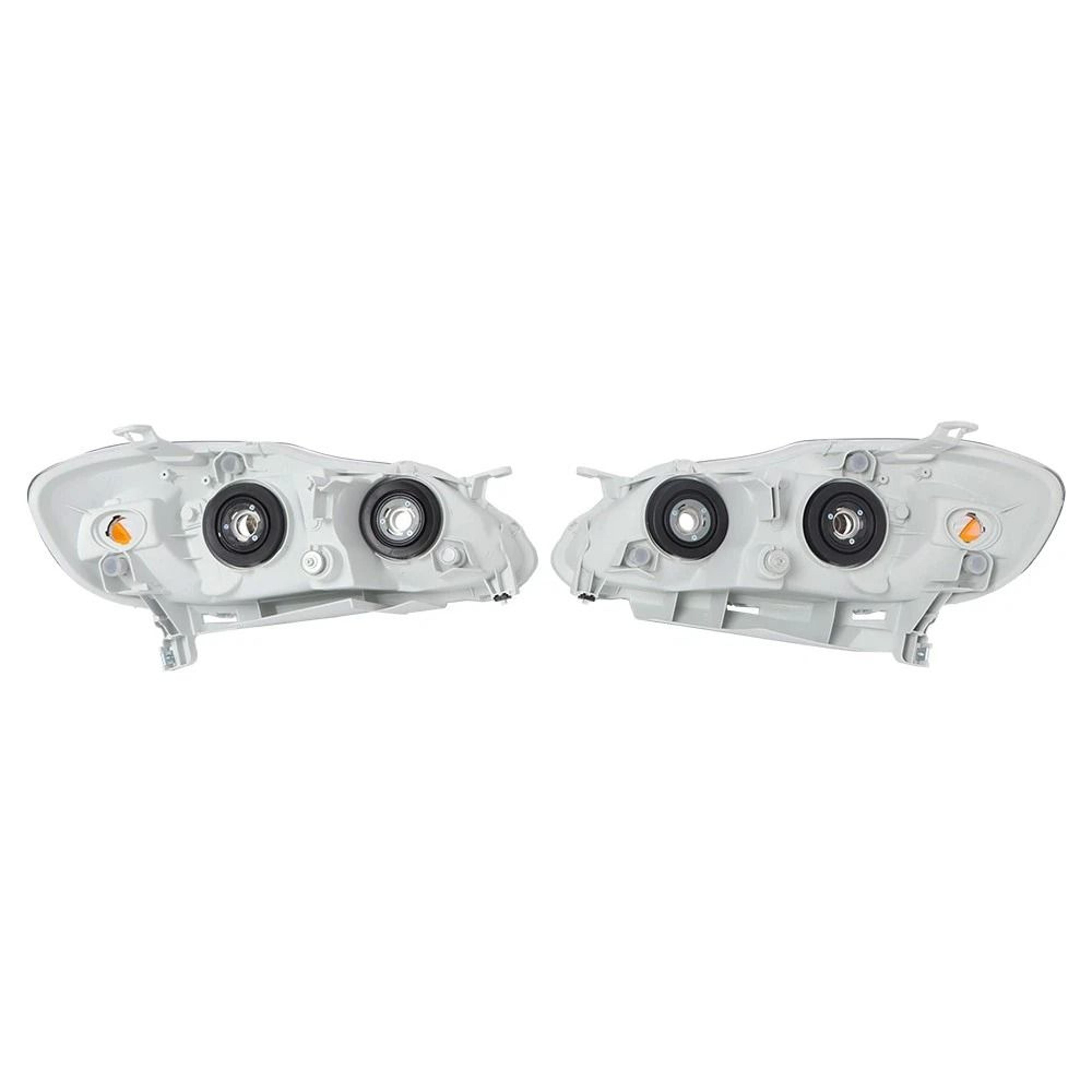 Premium Front Toyota Corolla Headlights Pair Chrome Housing Direct Replacement 4