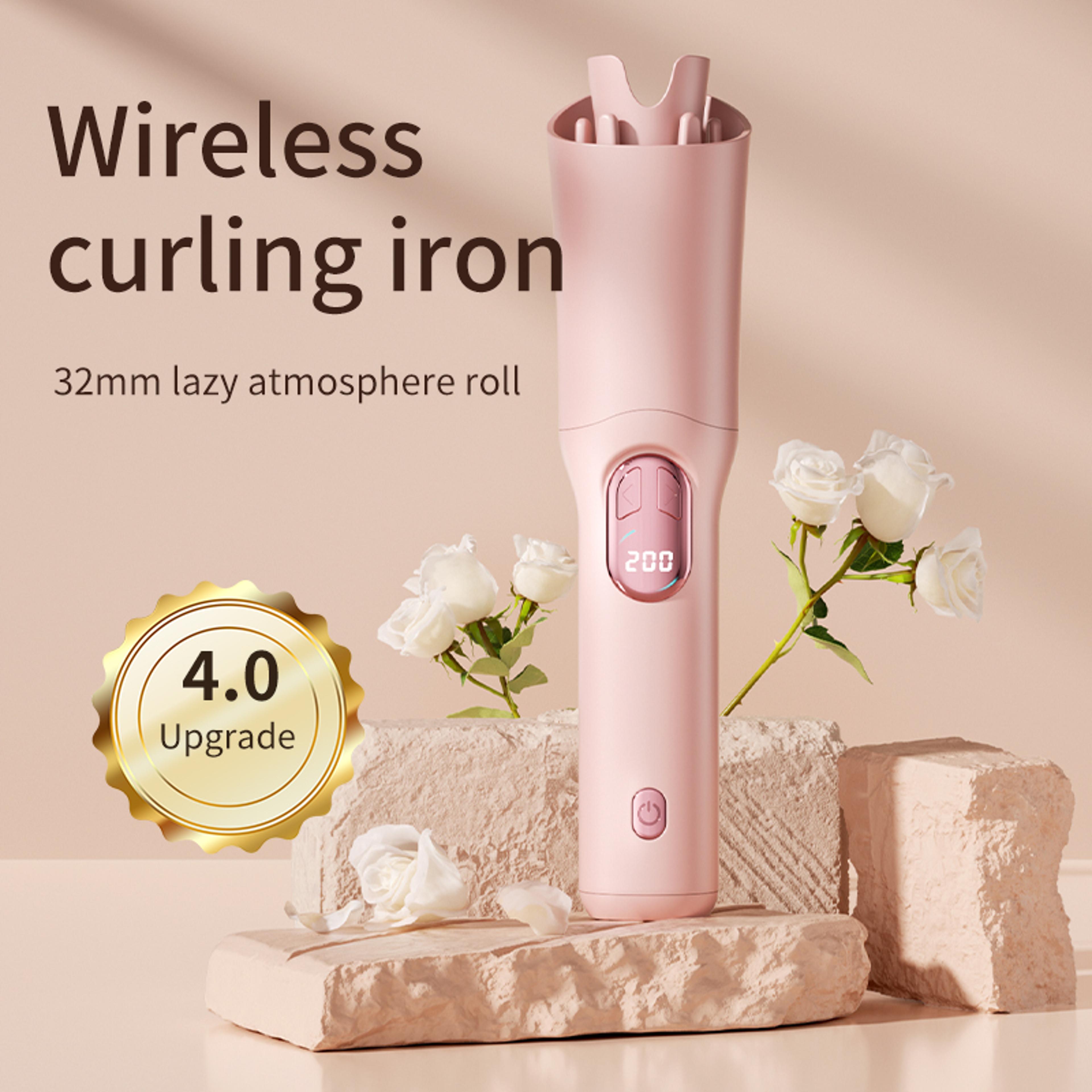 automatic hair curler with 28mm barrel, negative ions, electric ceramic curling stick for rotating curl waves,
