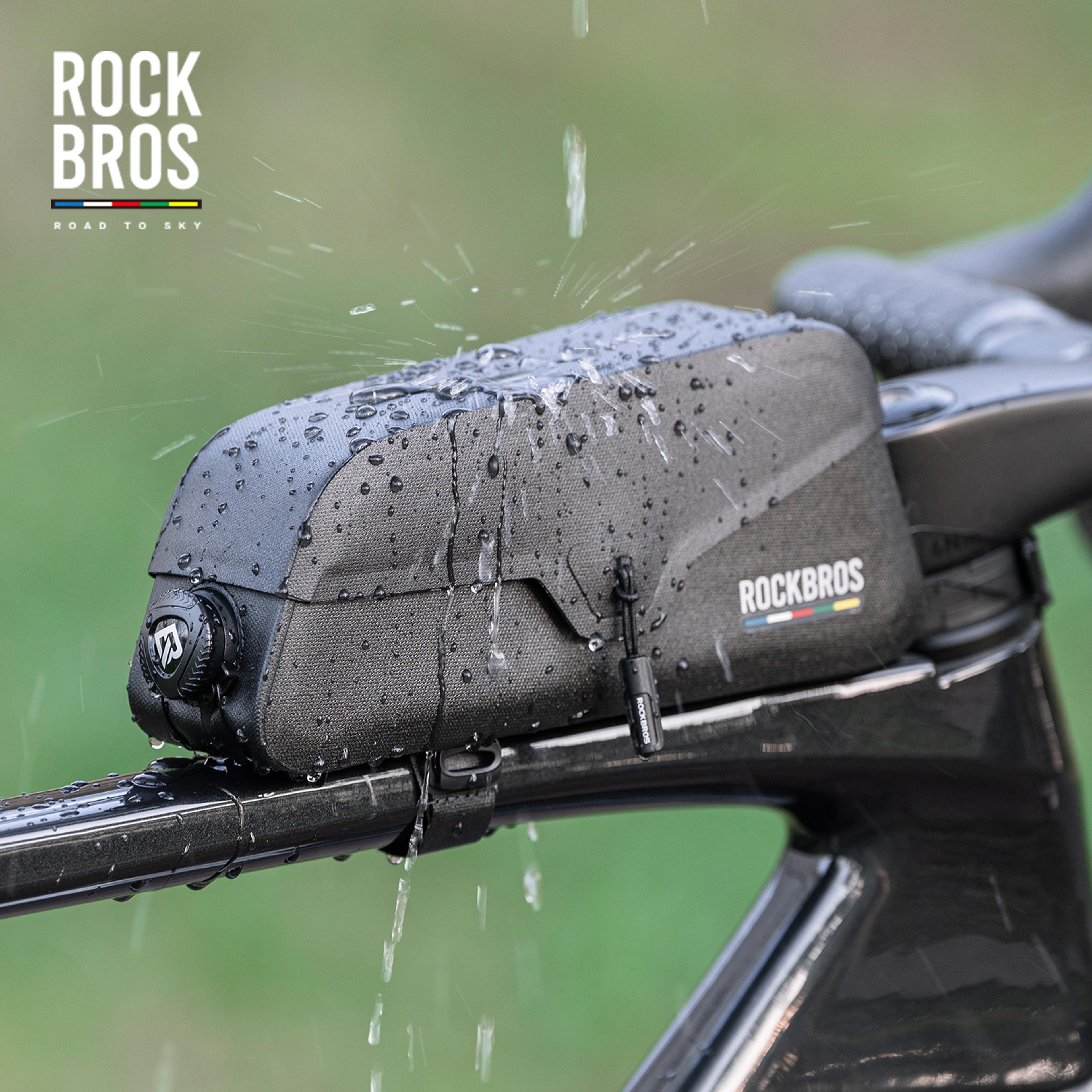 rockbros road to sky bicycle bag, magnetic suction front bag, waterproof phone bag for mtb, road bike riding