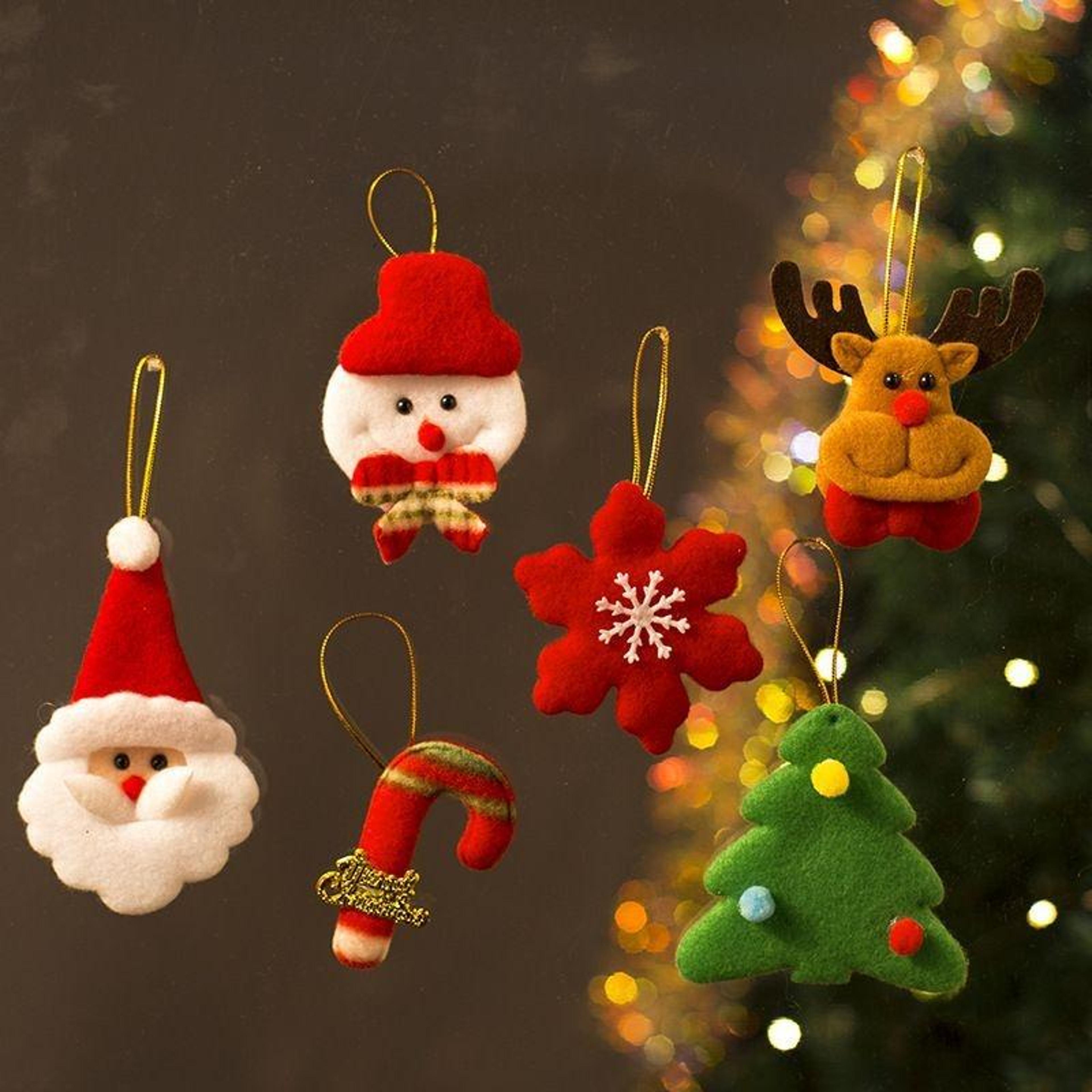 felt small cute snowman elderly pendant, new christmas tree decoration set, star top decoration, christmas party