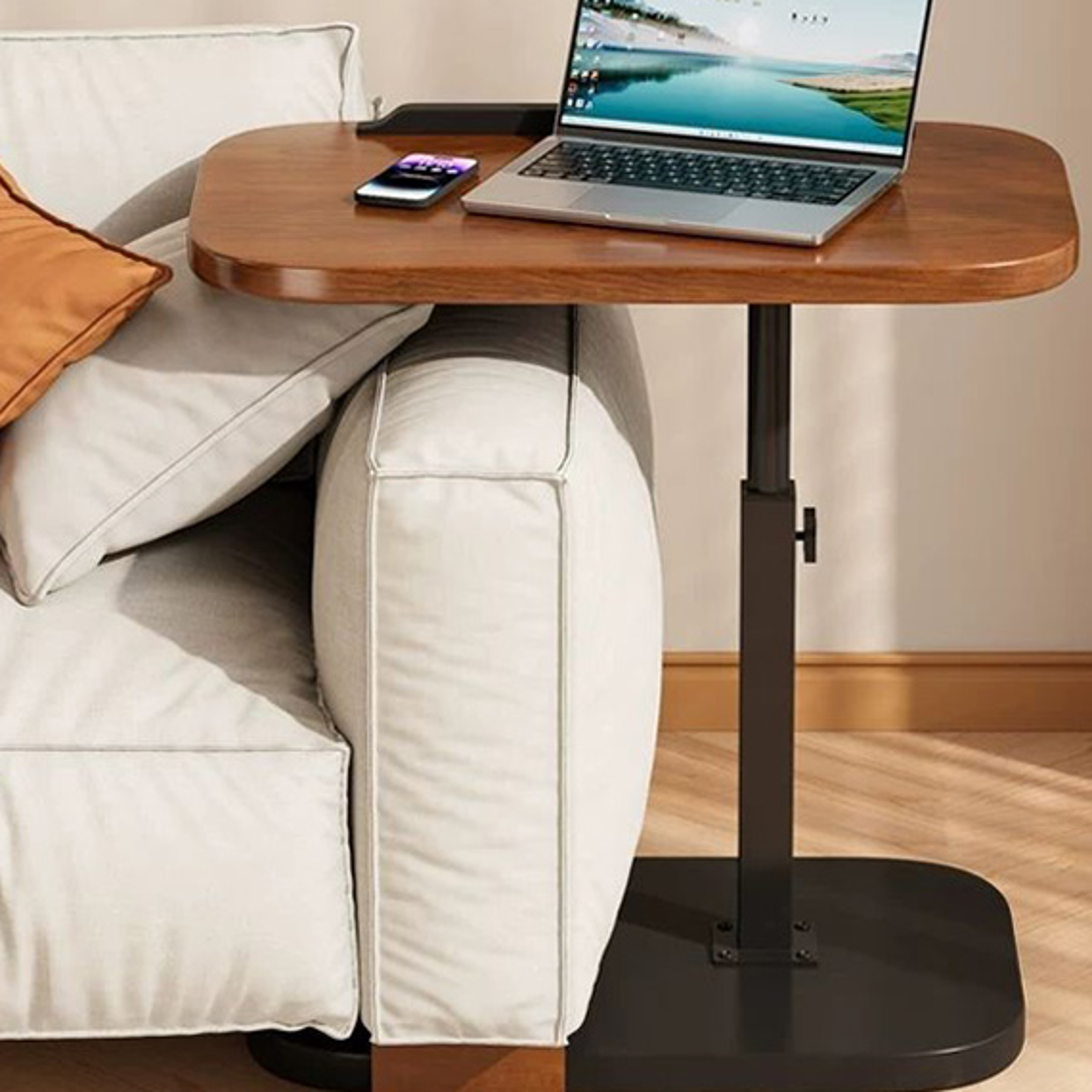 adjustable laptop desk, multifunctional lift workstation, foldable computer desk for small spaces, home office tea table