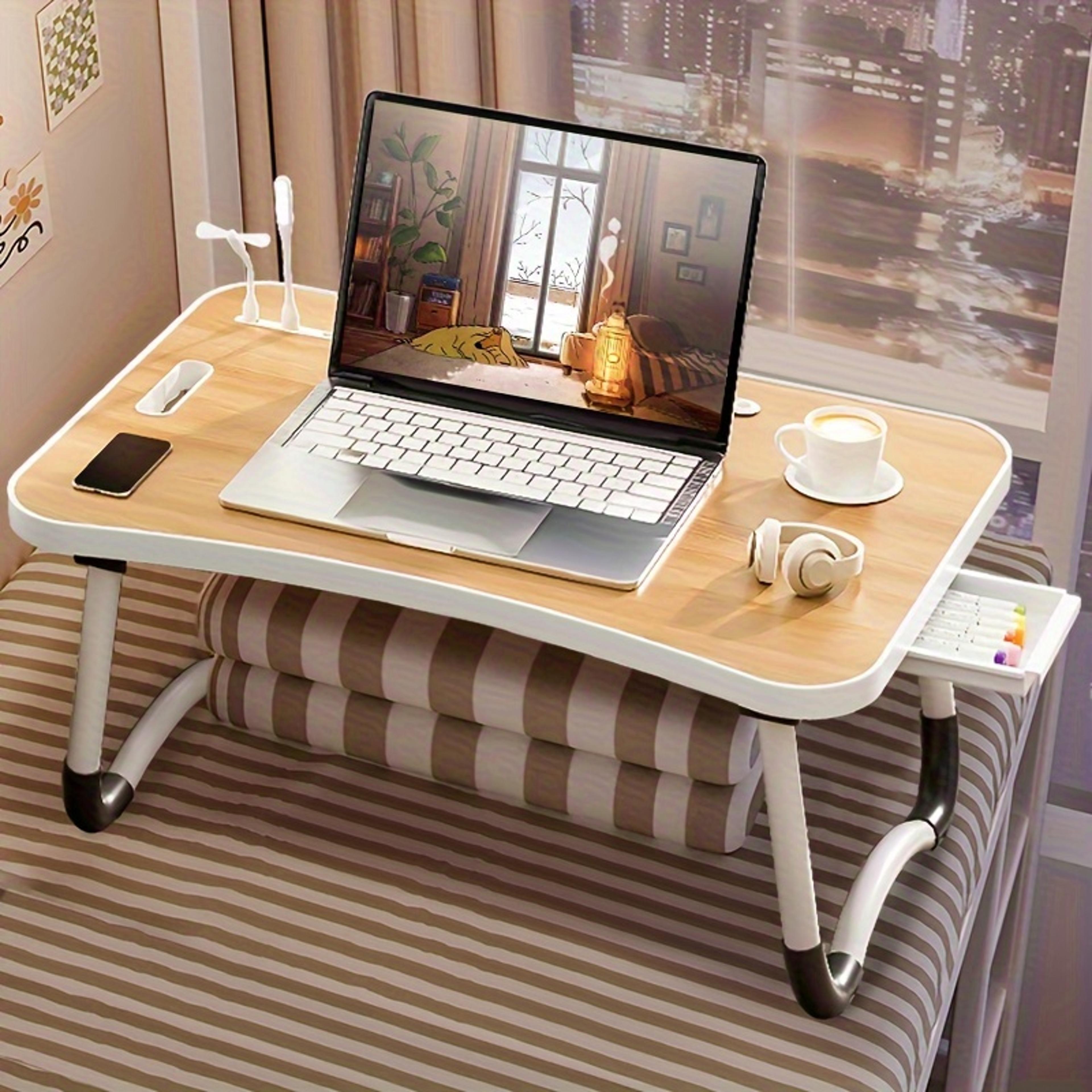 foldable computer desk, ultra large laptop bed table, standing desk for home, portable desk furniture