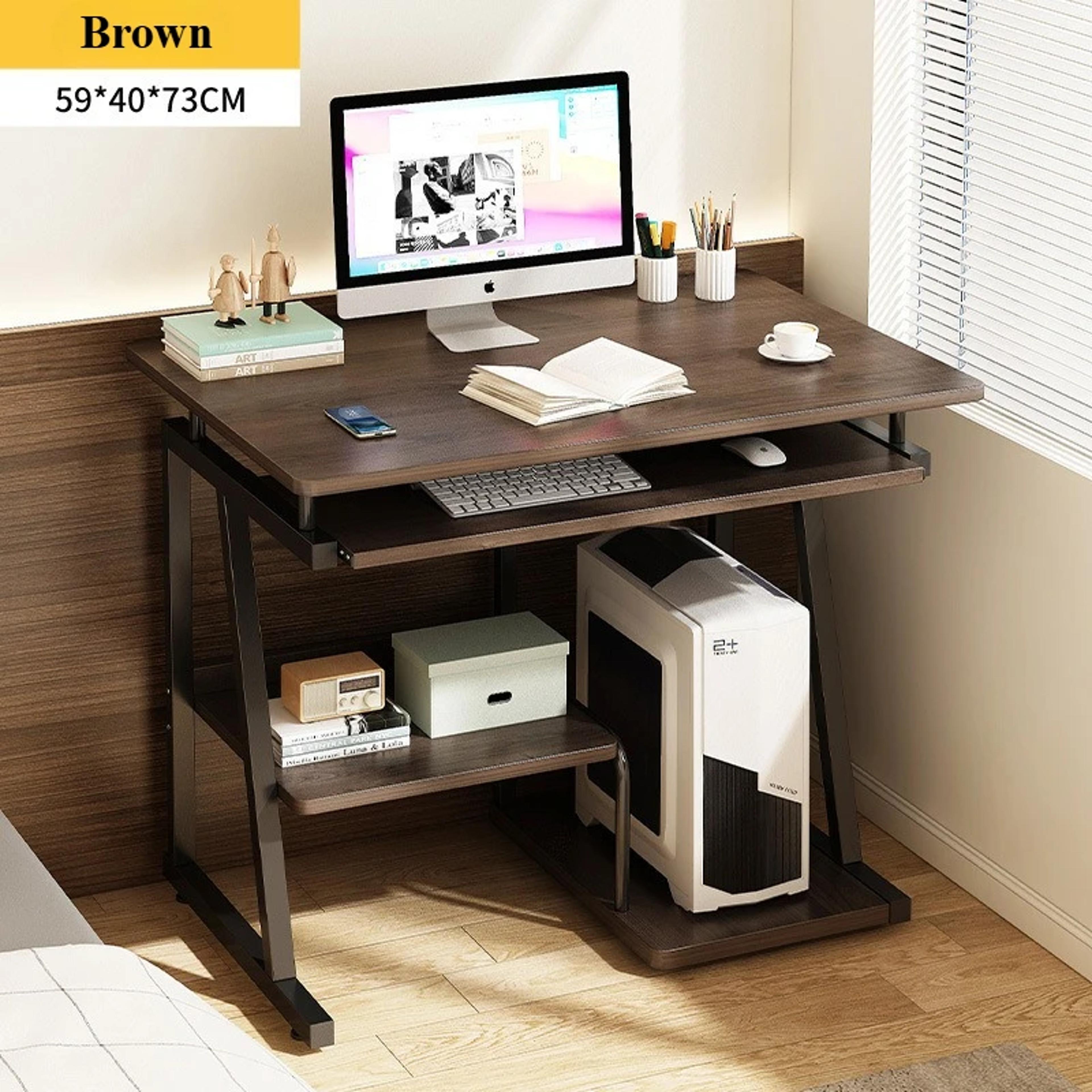 Writing Table With Stand Keyboard Tray Small Computer Desk For Small Spaces Monitor Storage For Hom 2