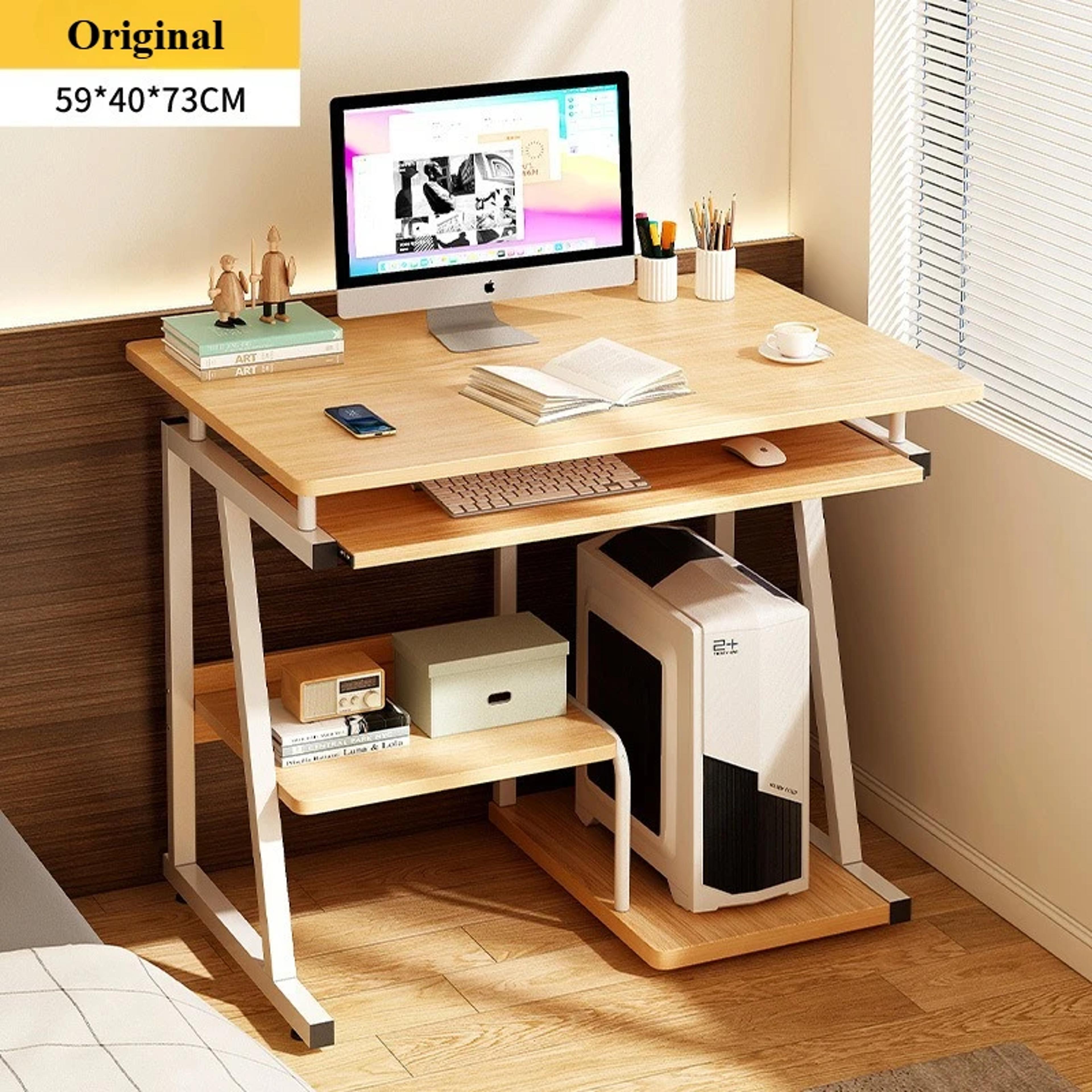 Writing Table With Stand Keyboard Tray Small Computer Desk For Small Spaces Monitor Storage For Hom 3