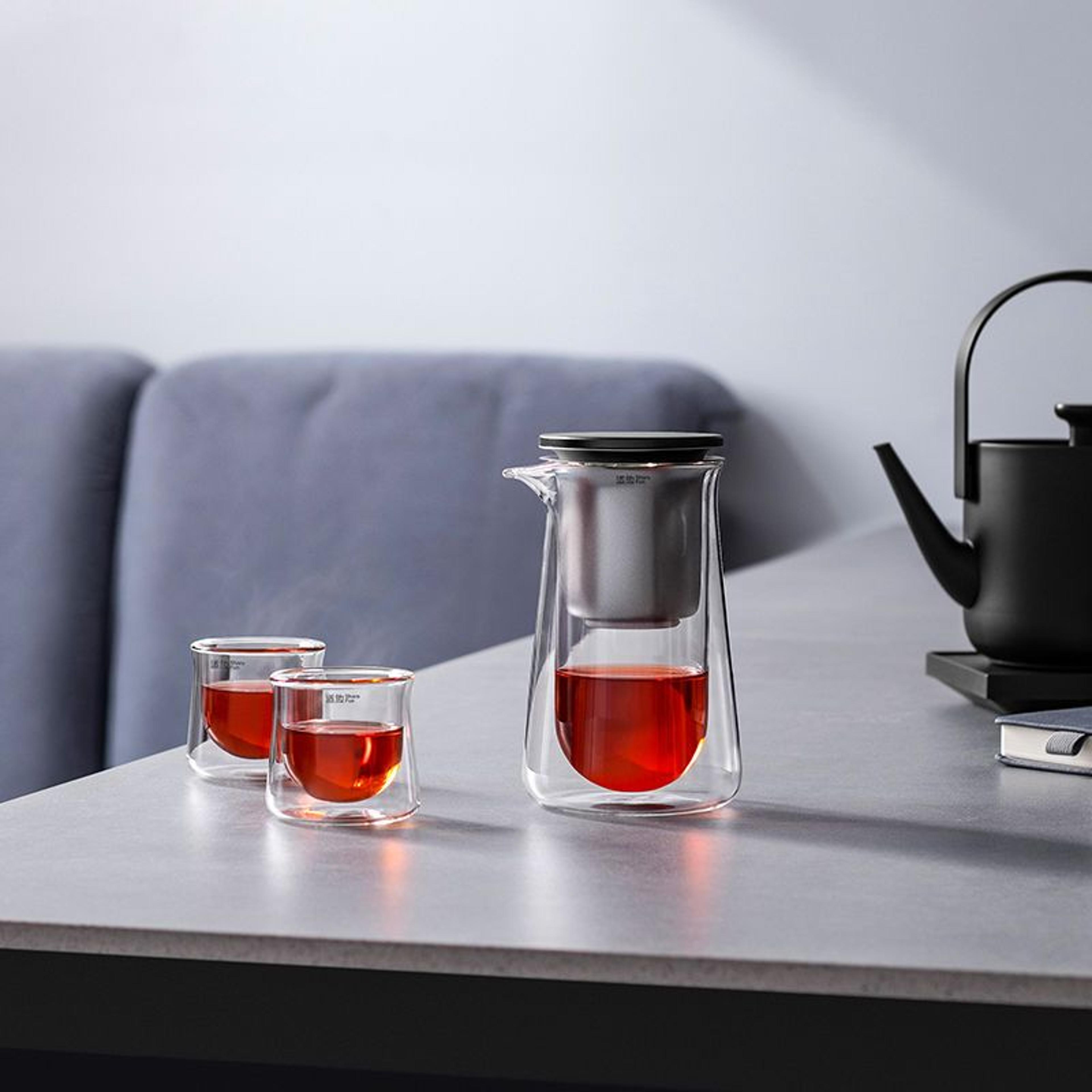 Premium Glass Teapot With Onebutton Filtration Heatresistant Antiscald Tea Brewer Magnetic Water Se 4