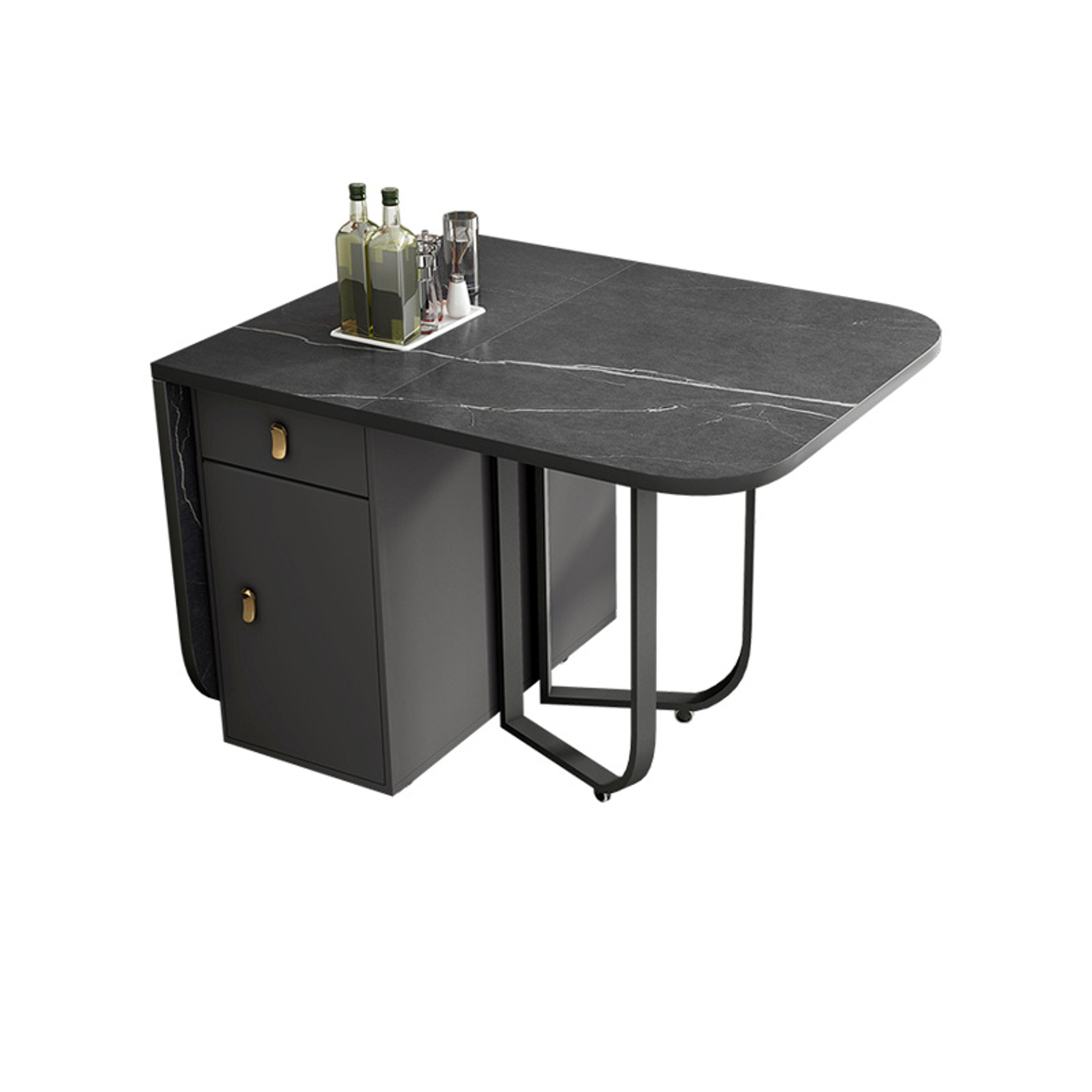 Multifunctional Movable Fashion Folding Dining Table Rectangle Dining Table With Folding Chairs Spa 6