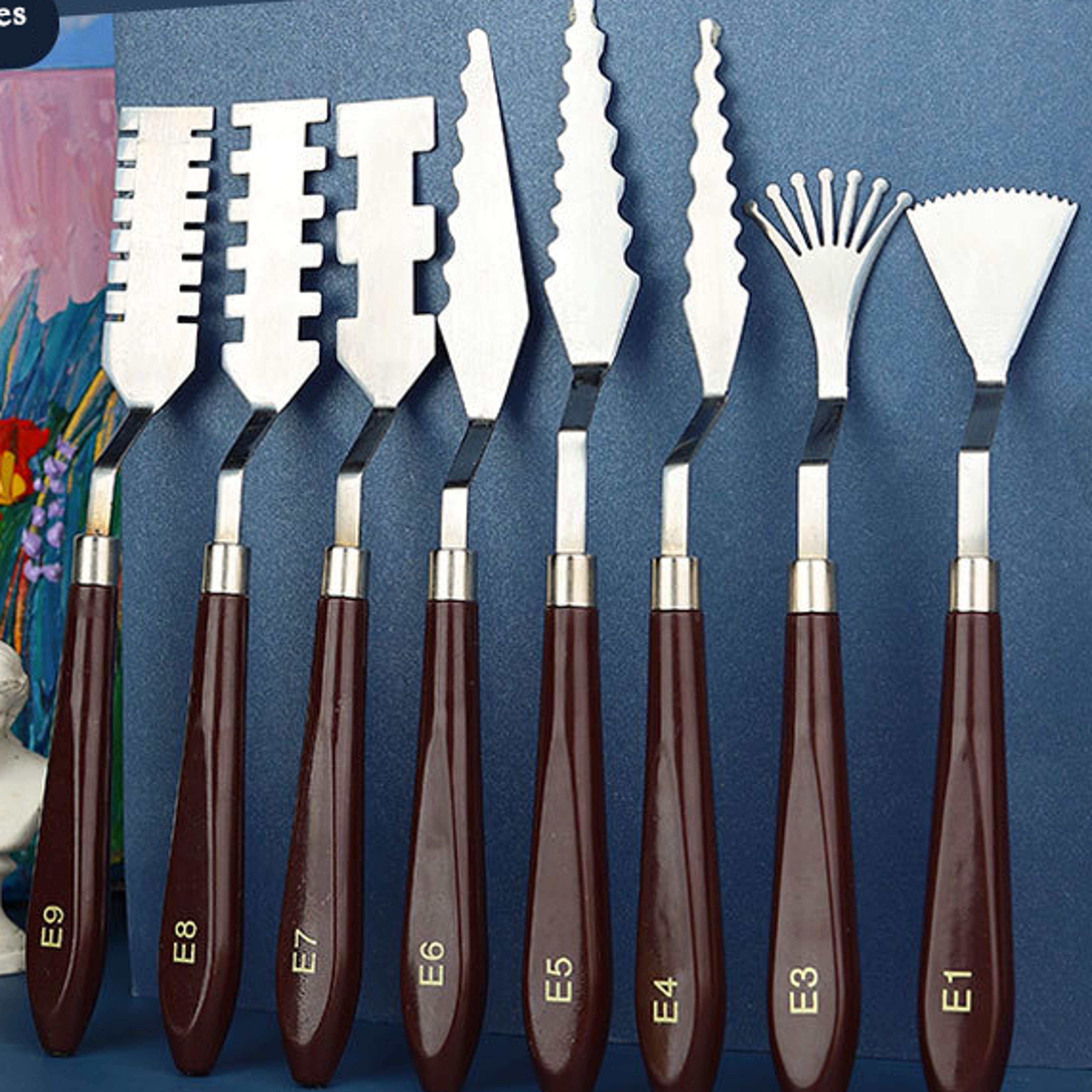 special-shaped scraper, flower art scraper texture knife, art palette knife, acrylic paint tool for oil painting student