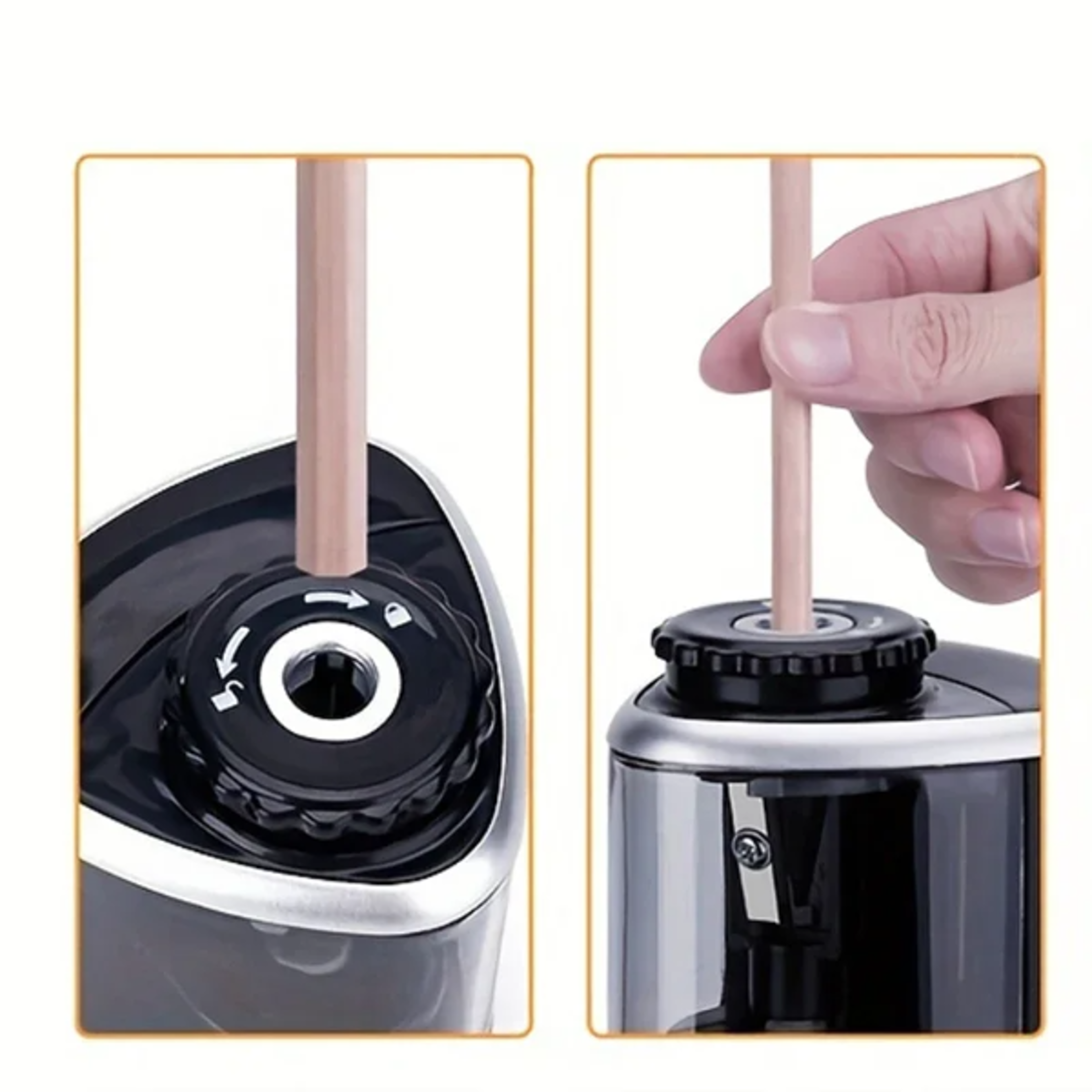 desktop automatic pencil sharpener, electric sharpener assembly, perfect for students, office stationery