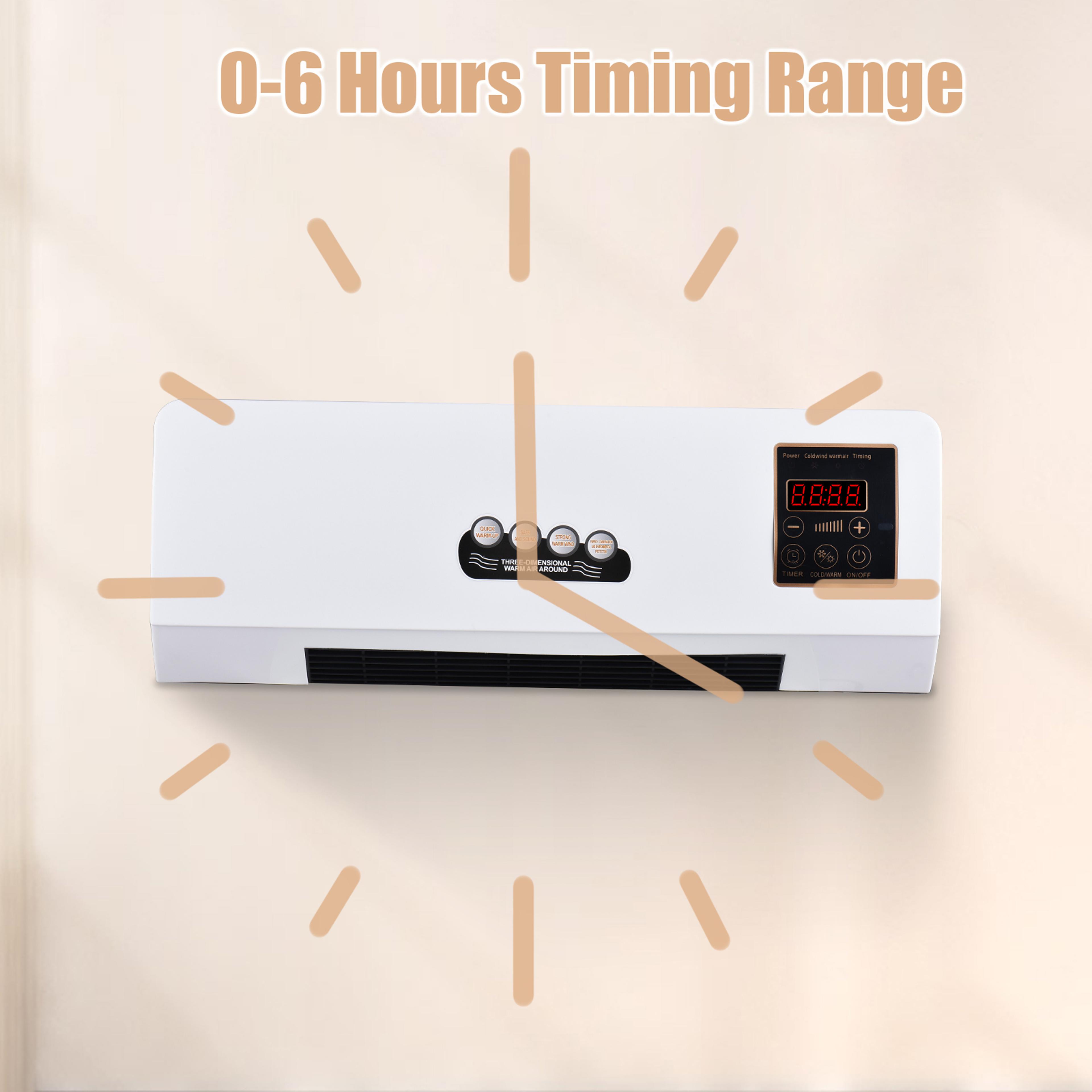New 2 In 1 Wall Mounted Space Heater Fan With Remote Control Electric Heater 3