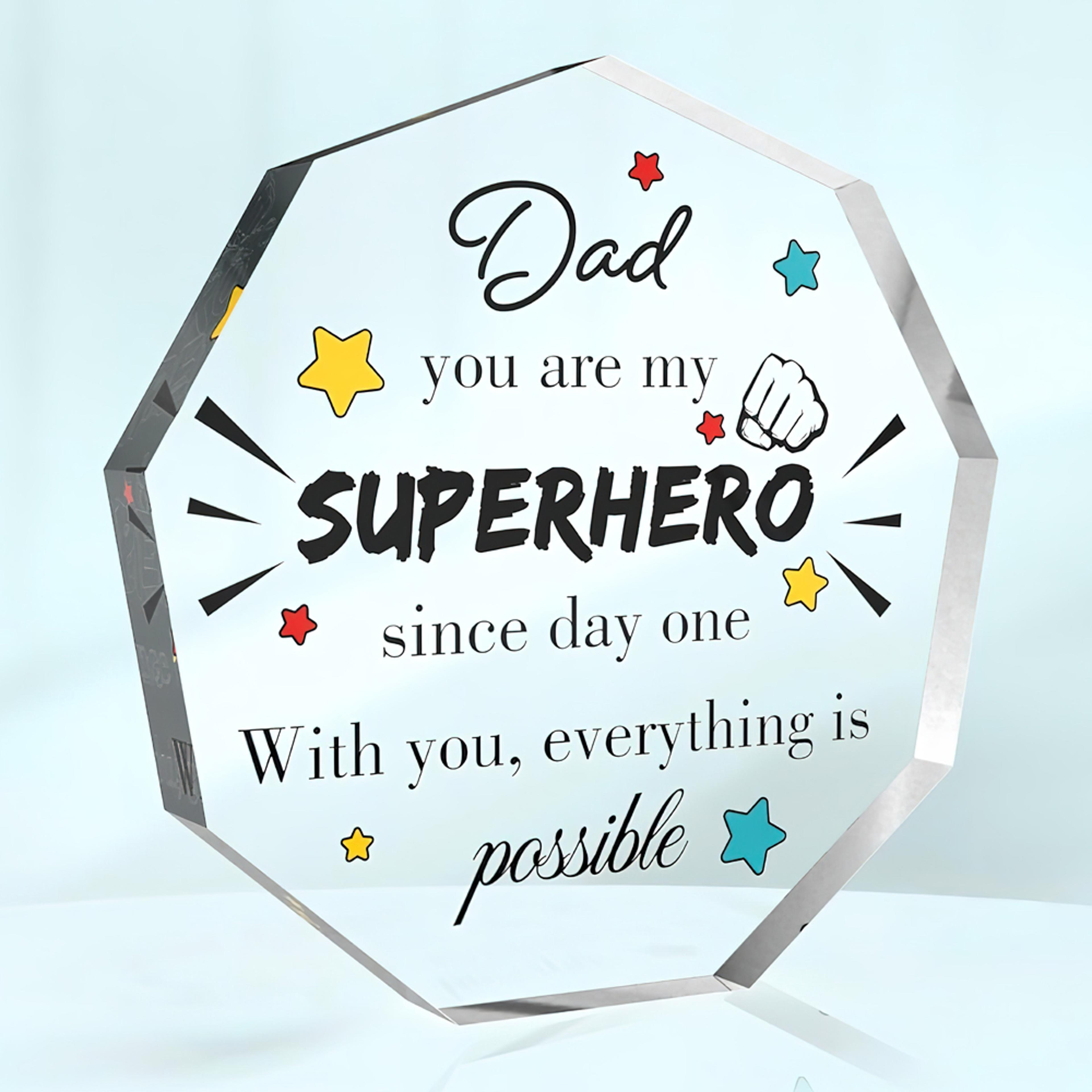 clear acrylic plaque sentimental dad gift retro desk decor for fathers day