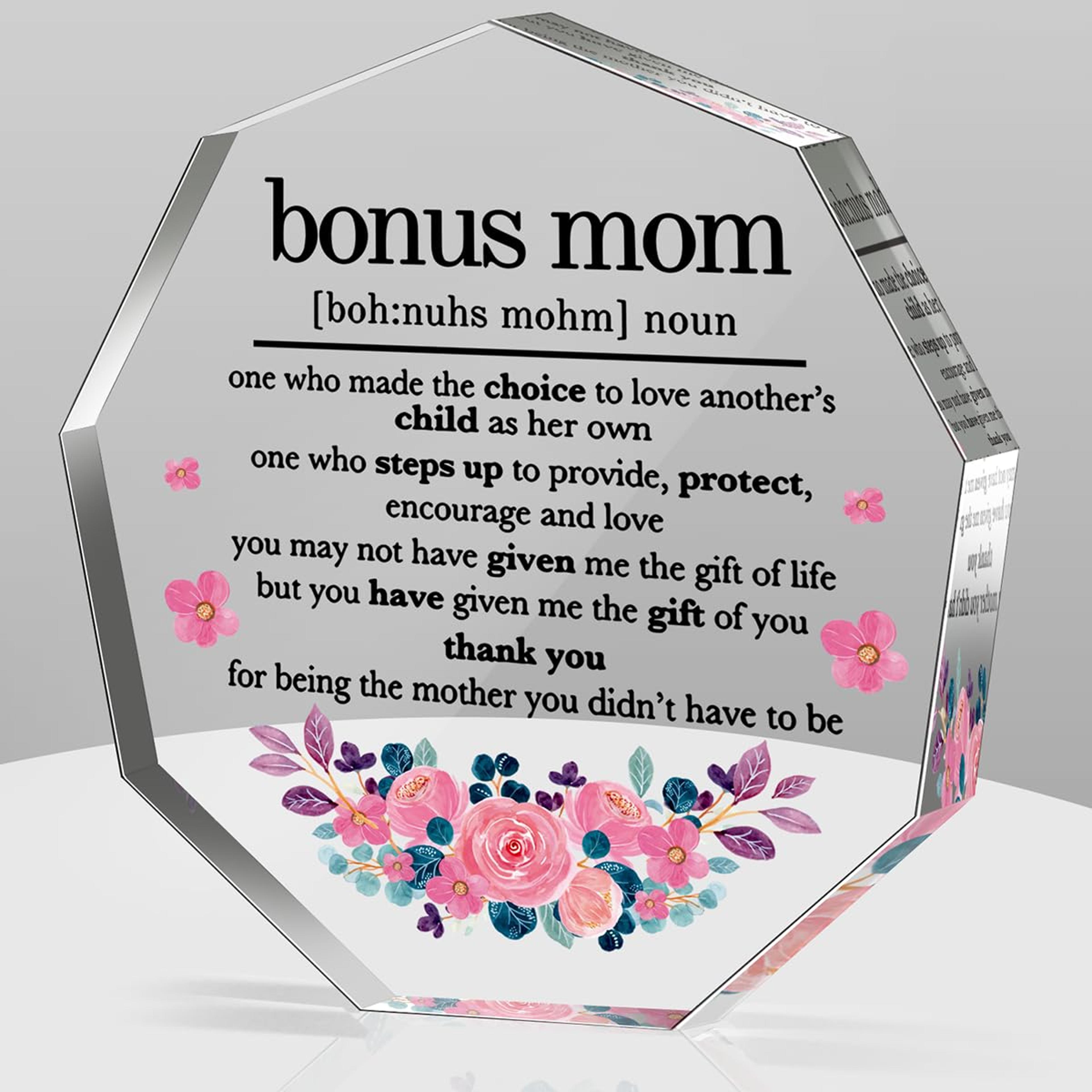 acrylic decorative sign plaque for bonus mom mother day birthday christmas gift