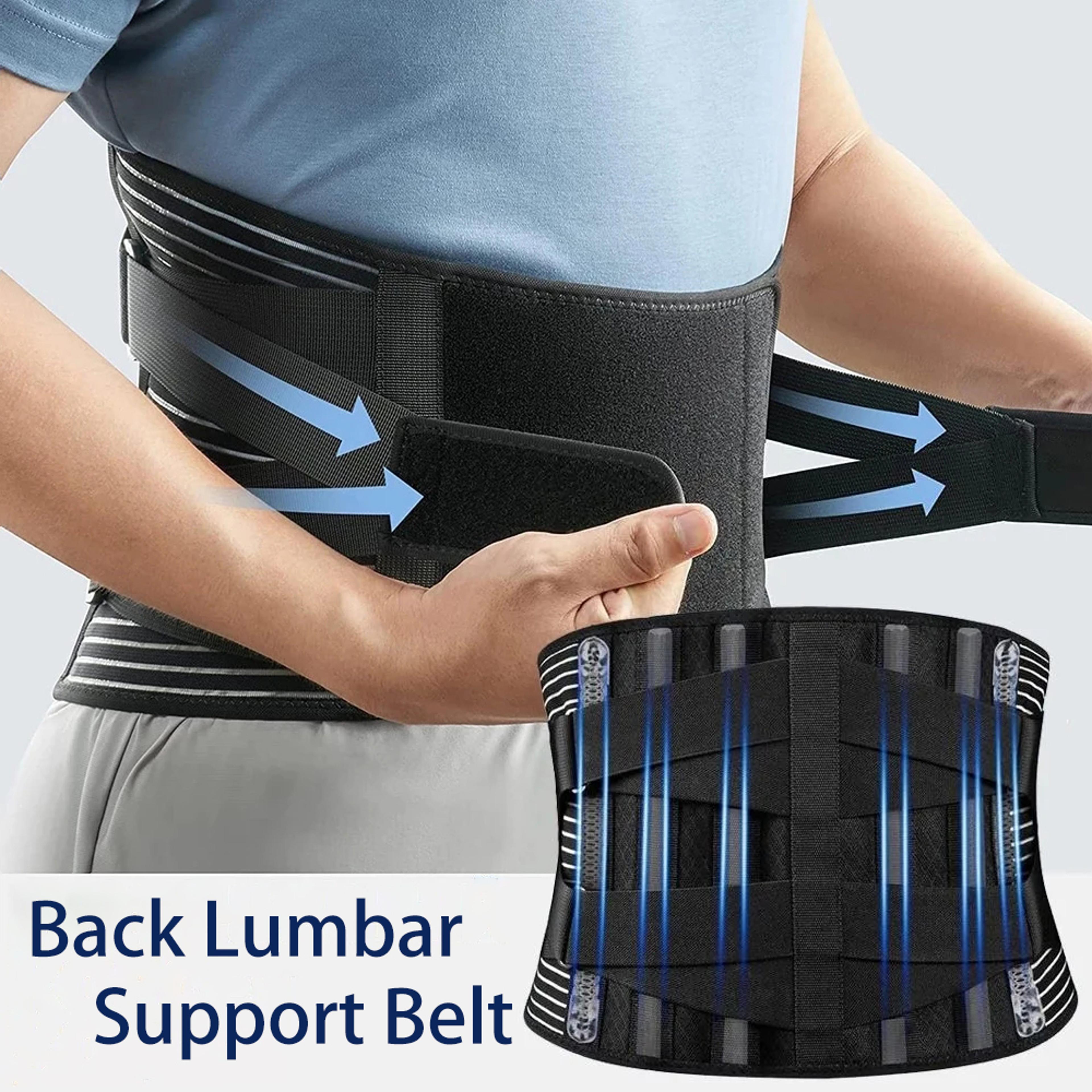 adjustable lumbar support belt with double pull design and breathable back brace