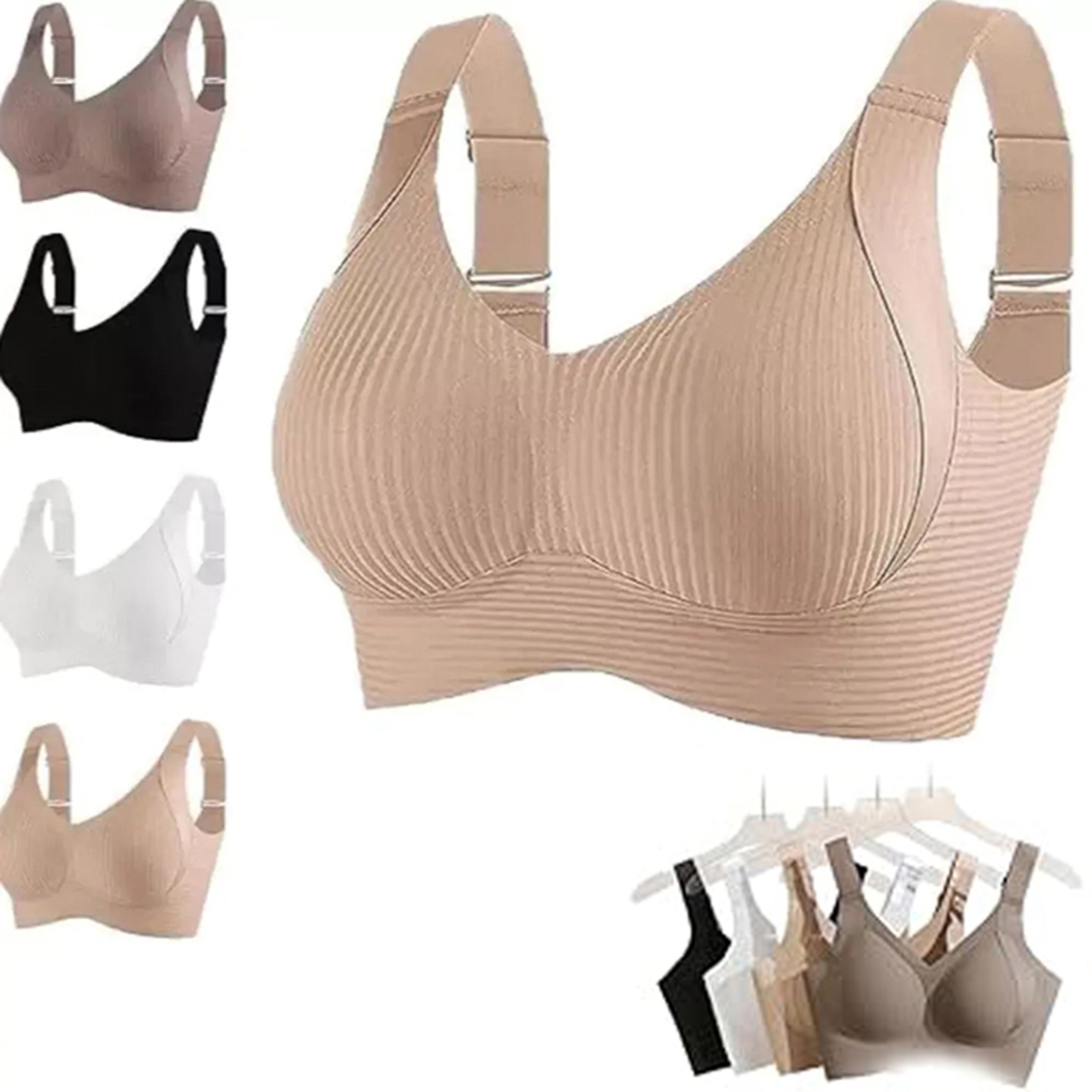 womens seamless wire free full coverage bra with soft support