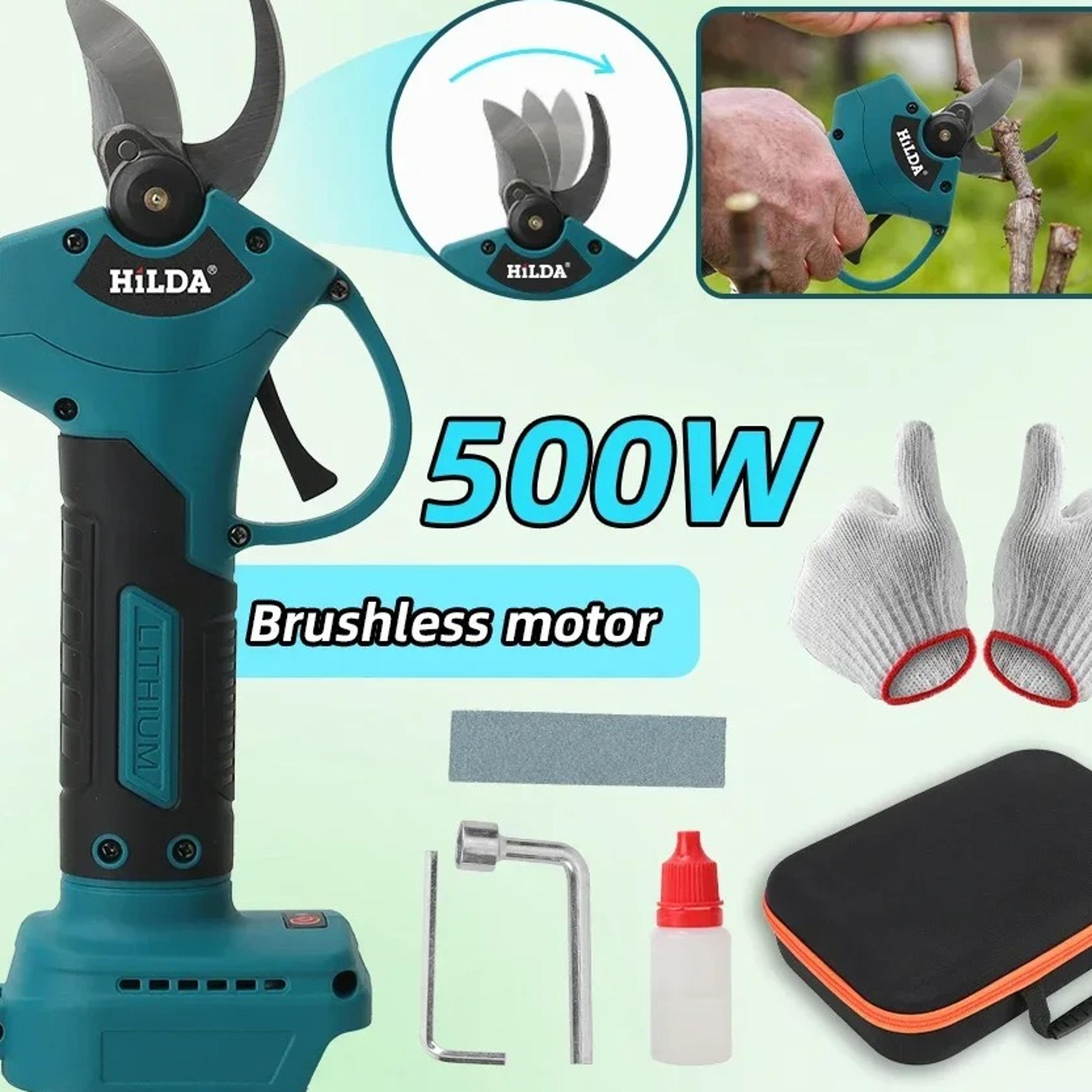brushless cordless electric pruning shears with stainless steel blades for makita 18v batteries