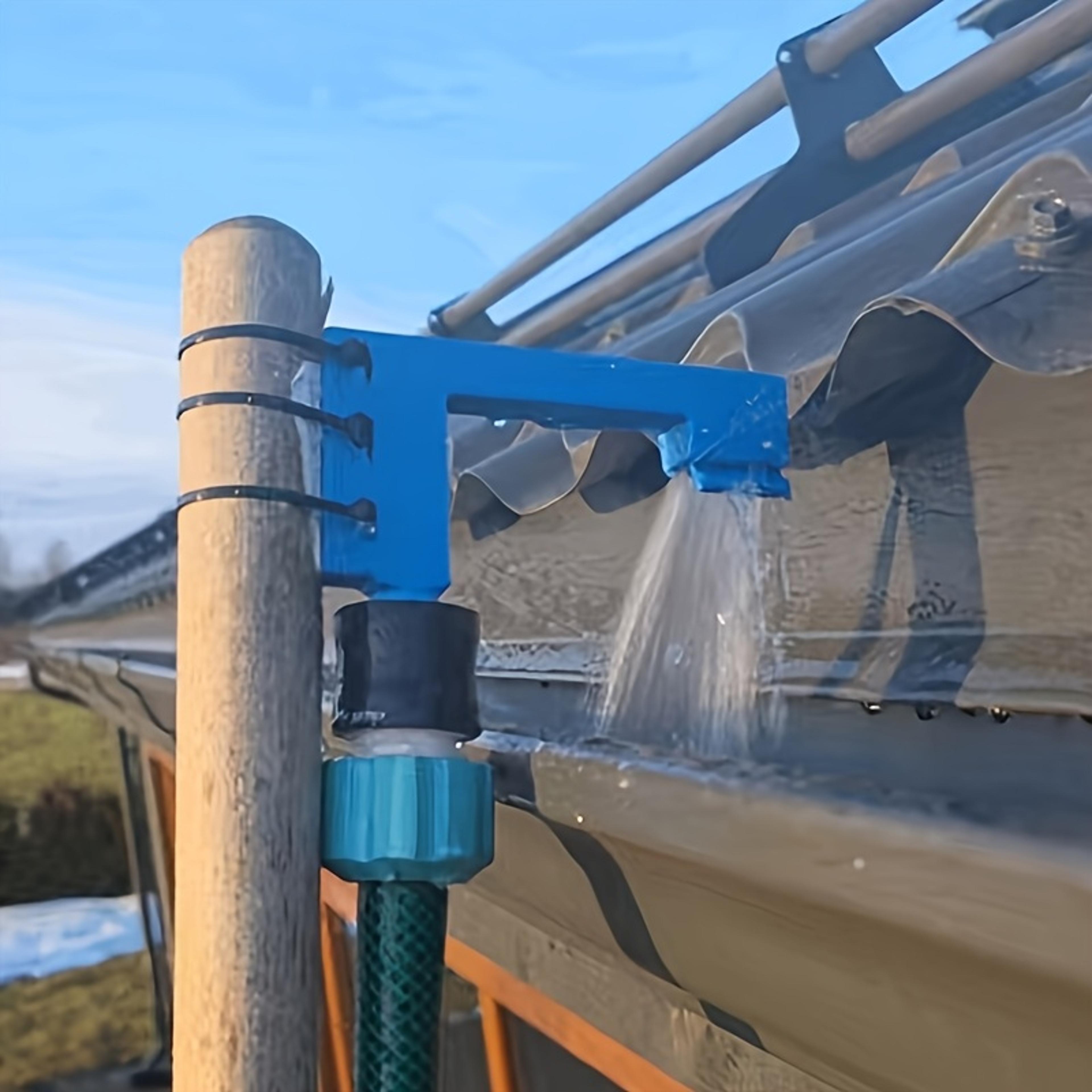 hook style roof gutter washer with high pressure spray nozzle