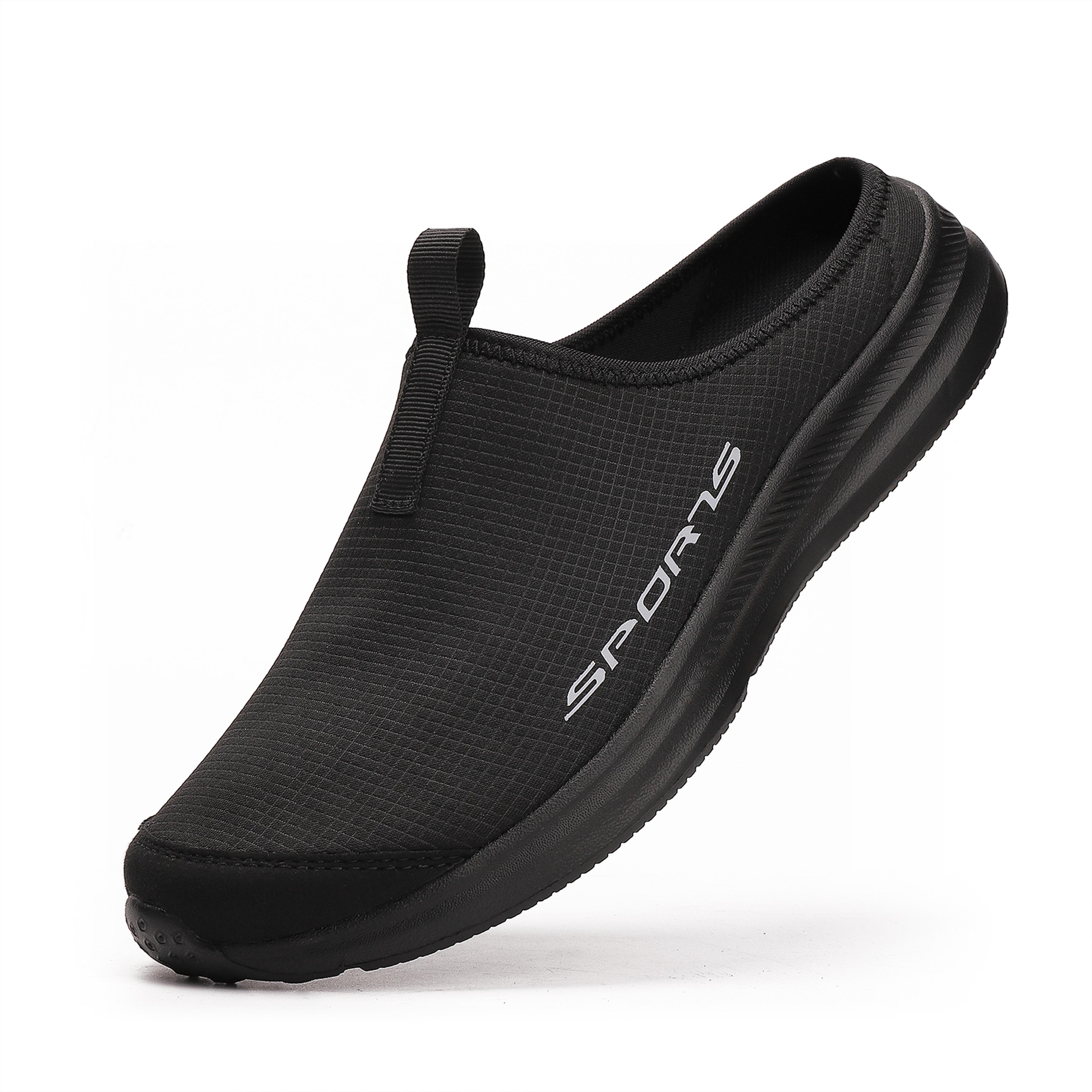 Mens Breathable Mesh Slip On Half Slippers With Soft EVA Soles 8