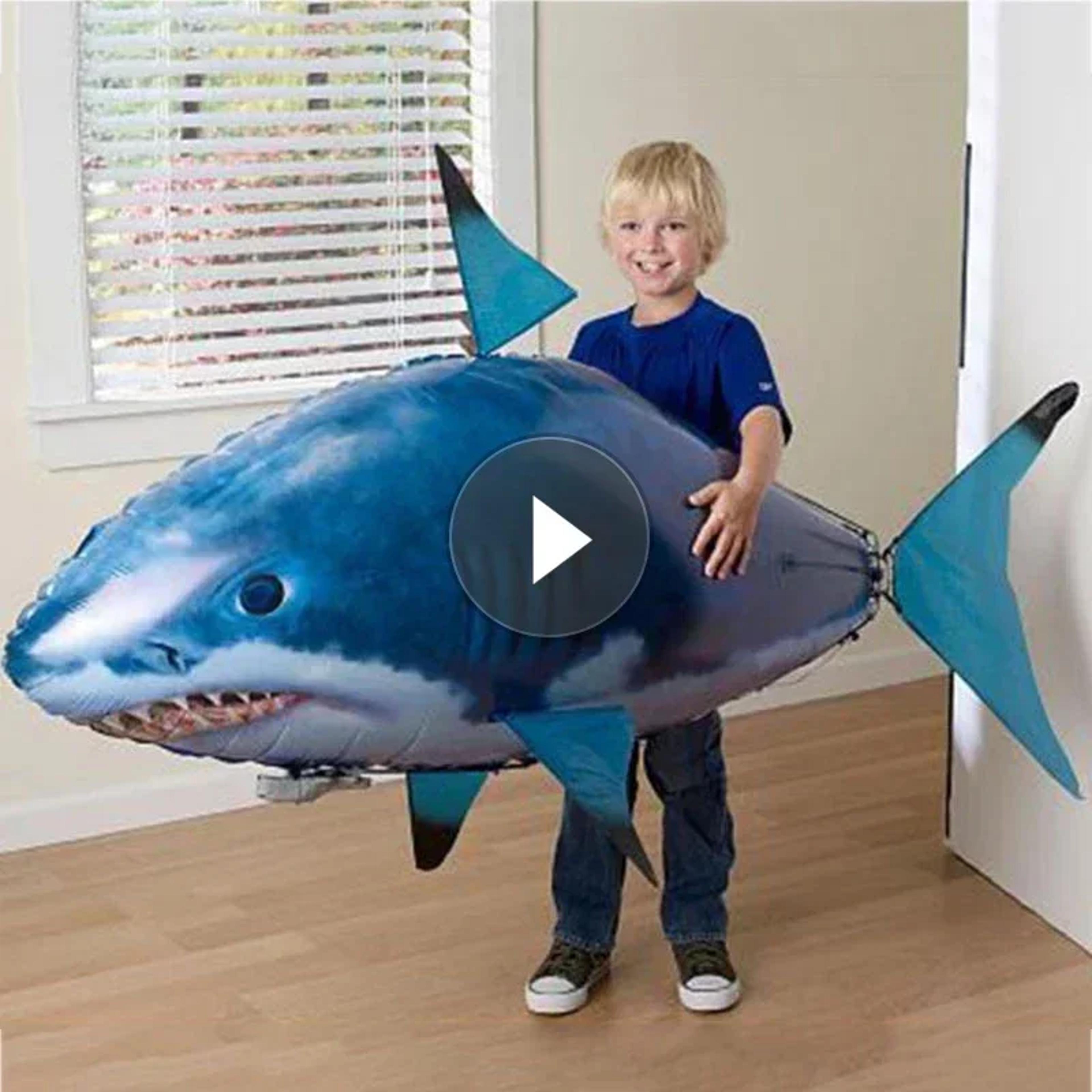flying shark and clown fish balloon toy with infrared remote control